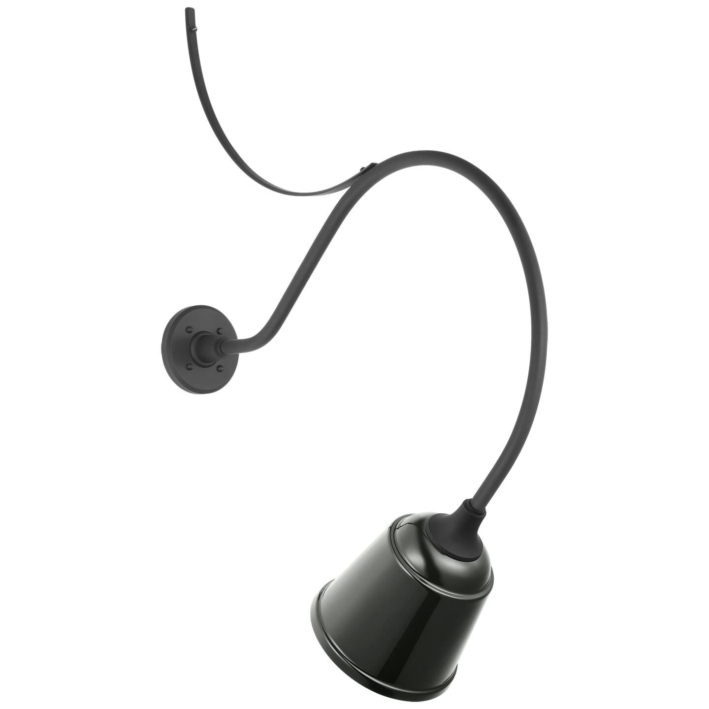 Shown in Matte Black finish and Green shade