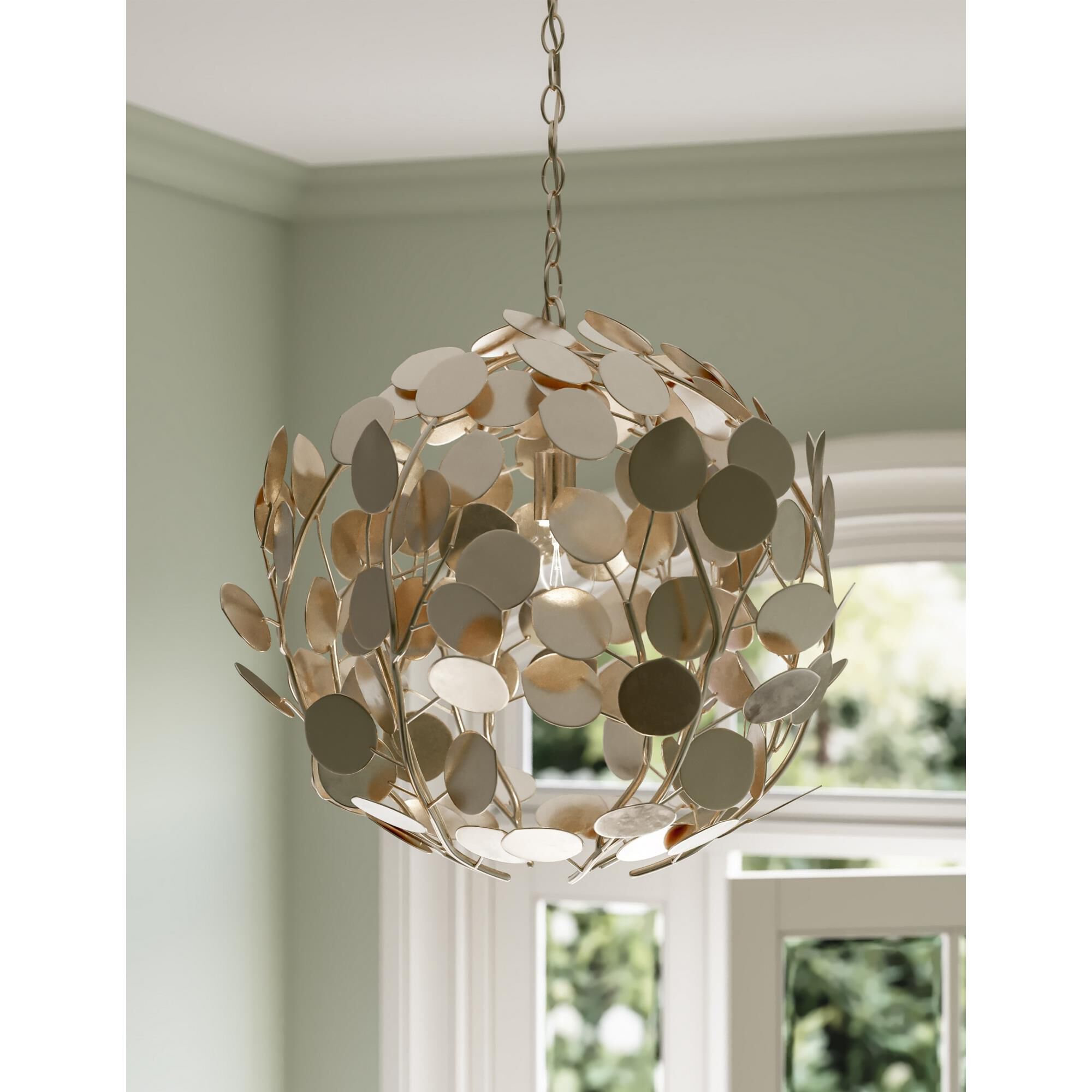 Lunaria 22 Inch Mini Chandelier by Currey and Company