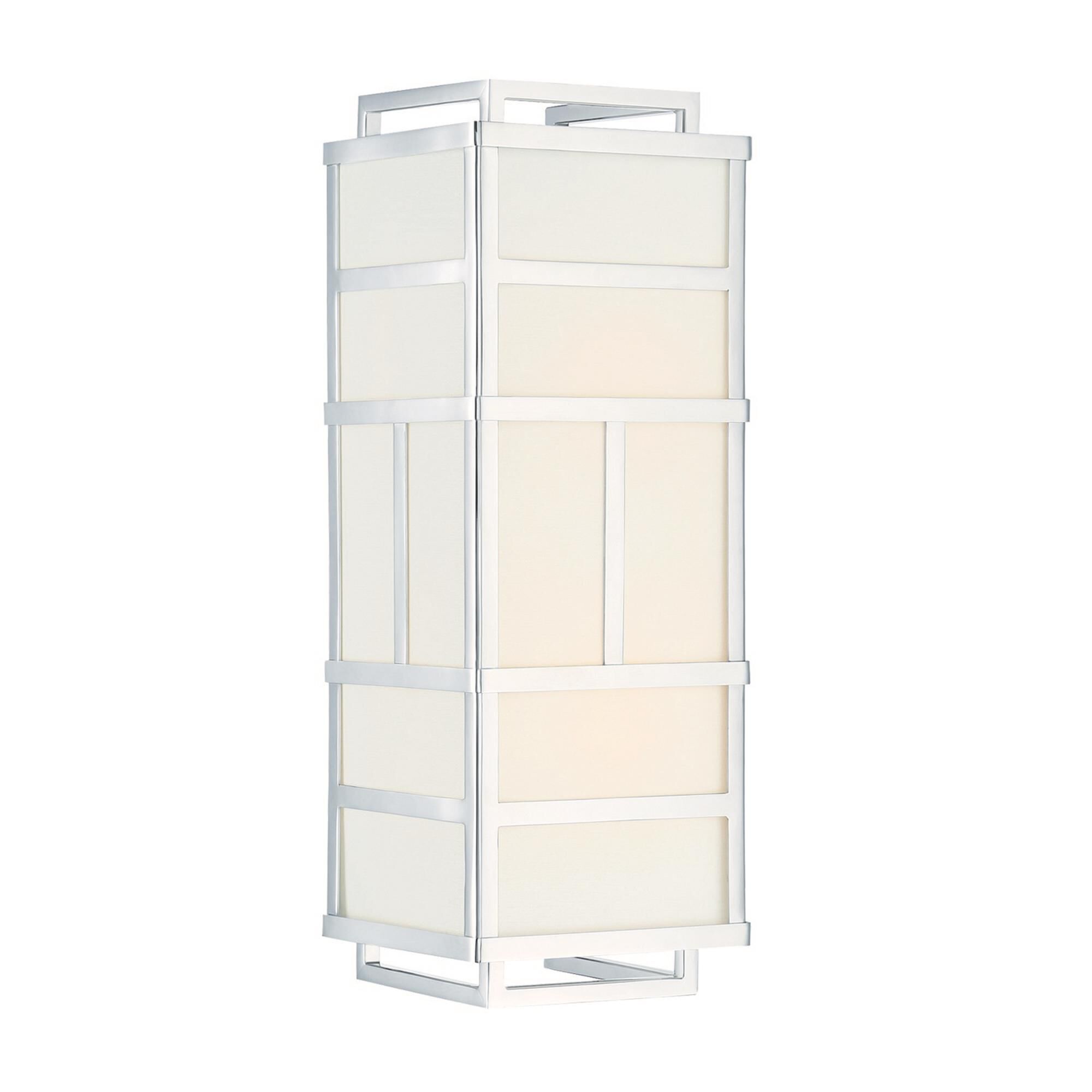 Shown in Polished Nickel finish and White Textured Silk glass and White Textured Silk shade