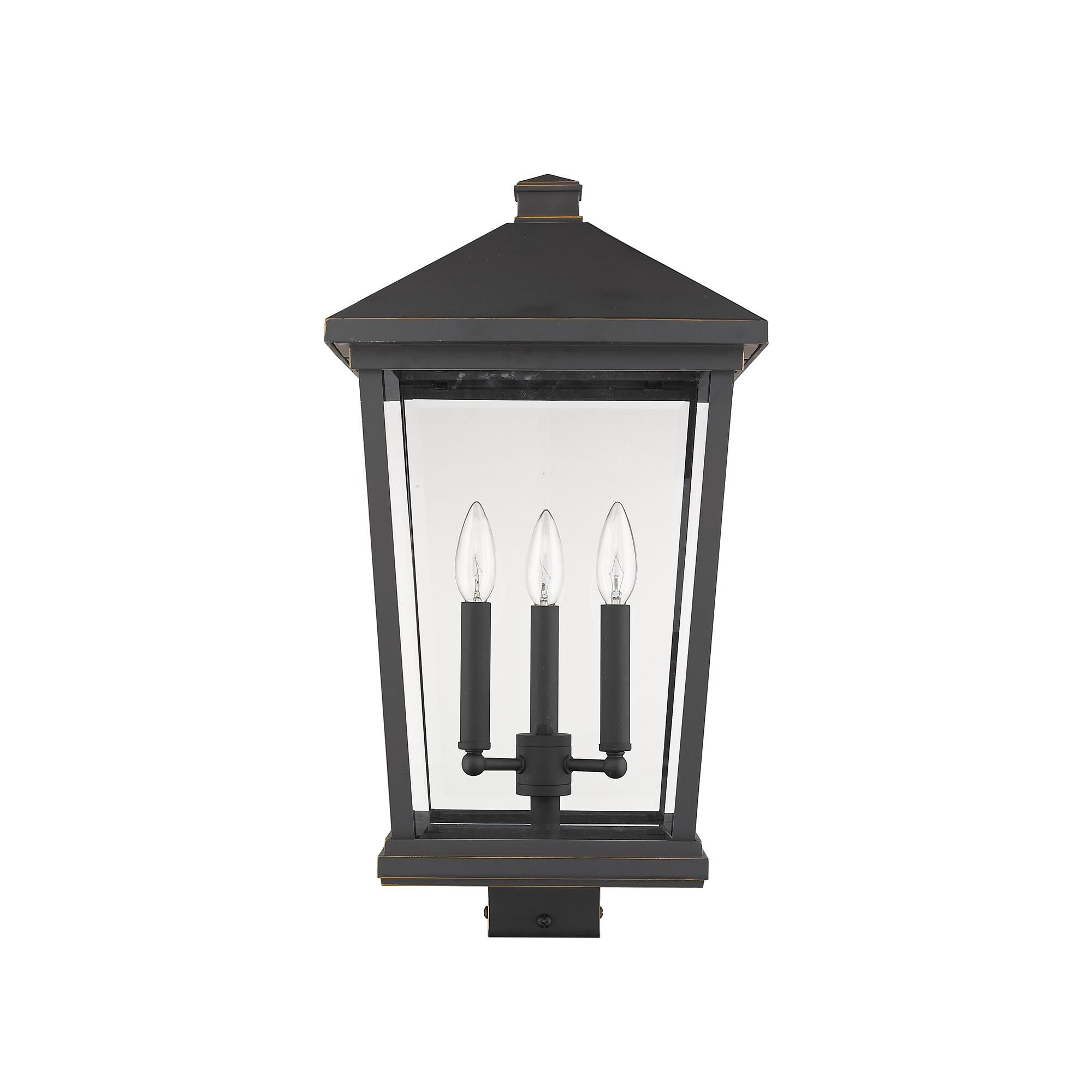Shown in Oil Rubbed Bronze finish and Glass shade