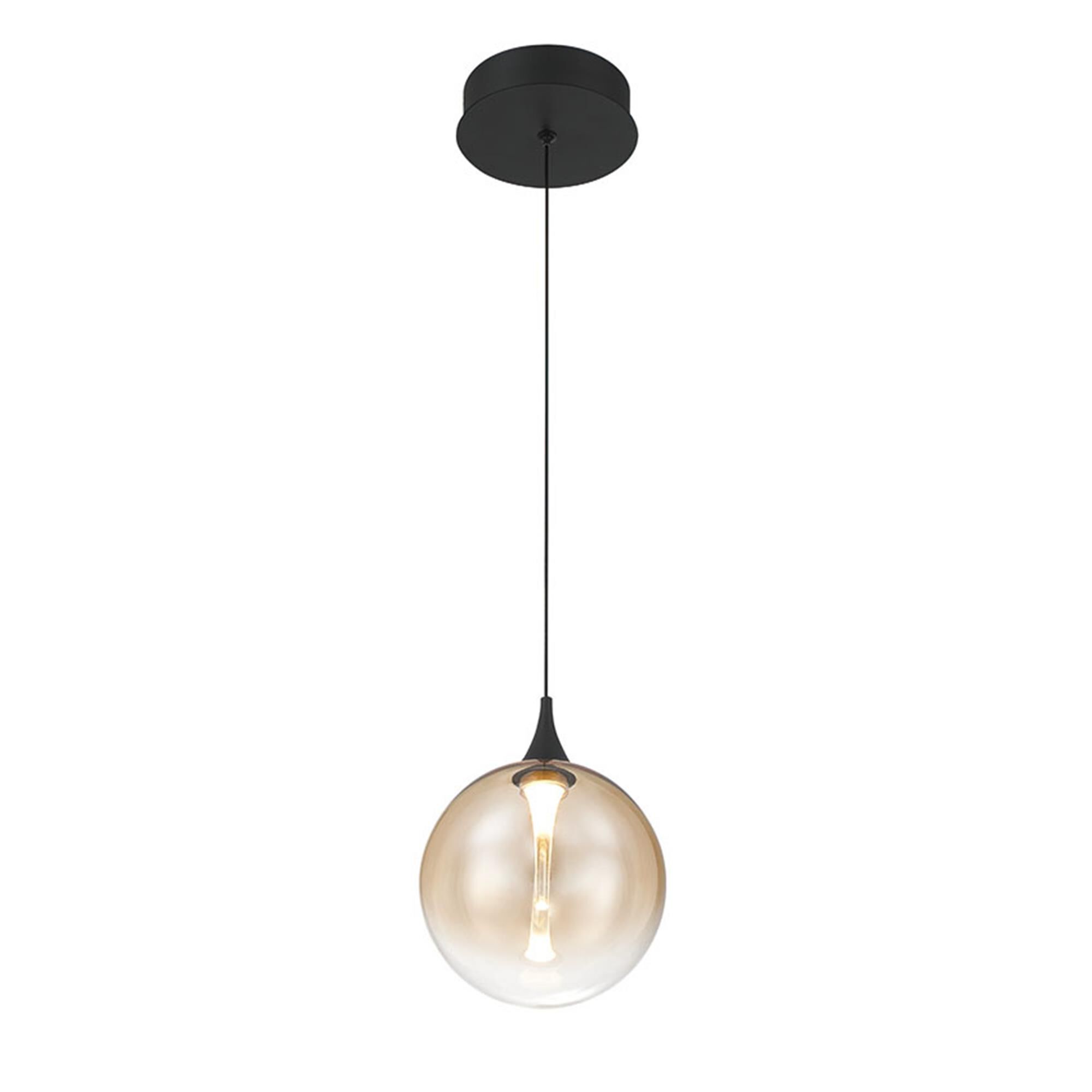 Shown in Matte Black finish and Amber glass