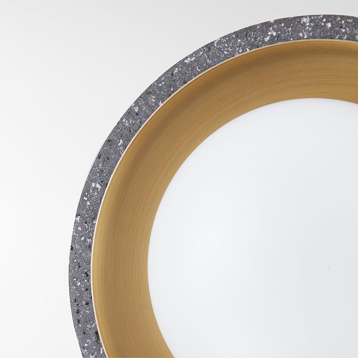 Shown in Patina Brass finish and Opal Glossy shade