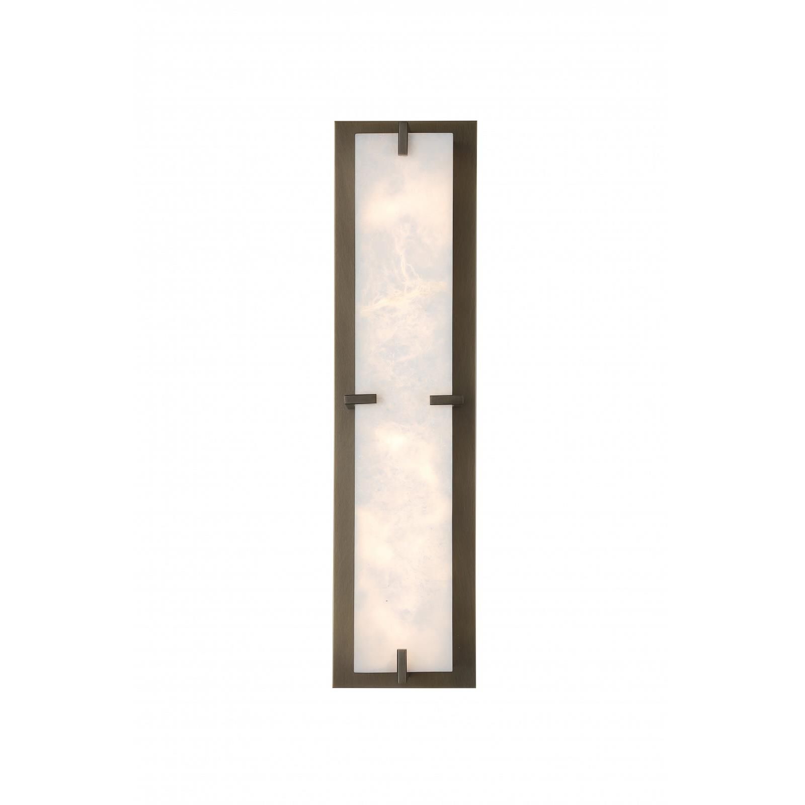 Shown in Alabster and Aged Brass finish