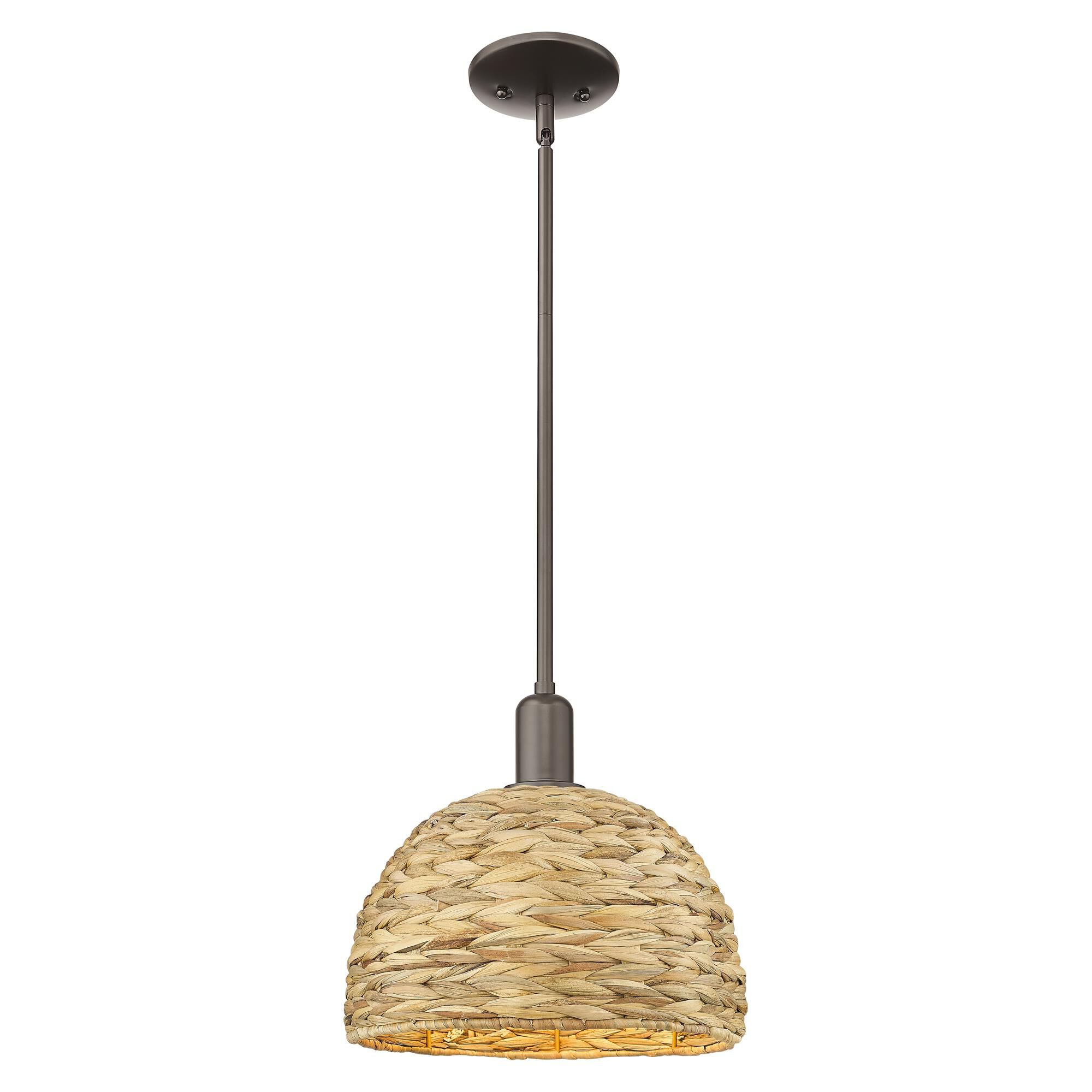 Shown in Oil Rubbed Bronze finish and Natural shade