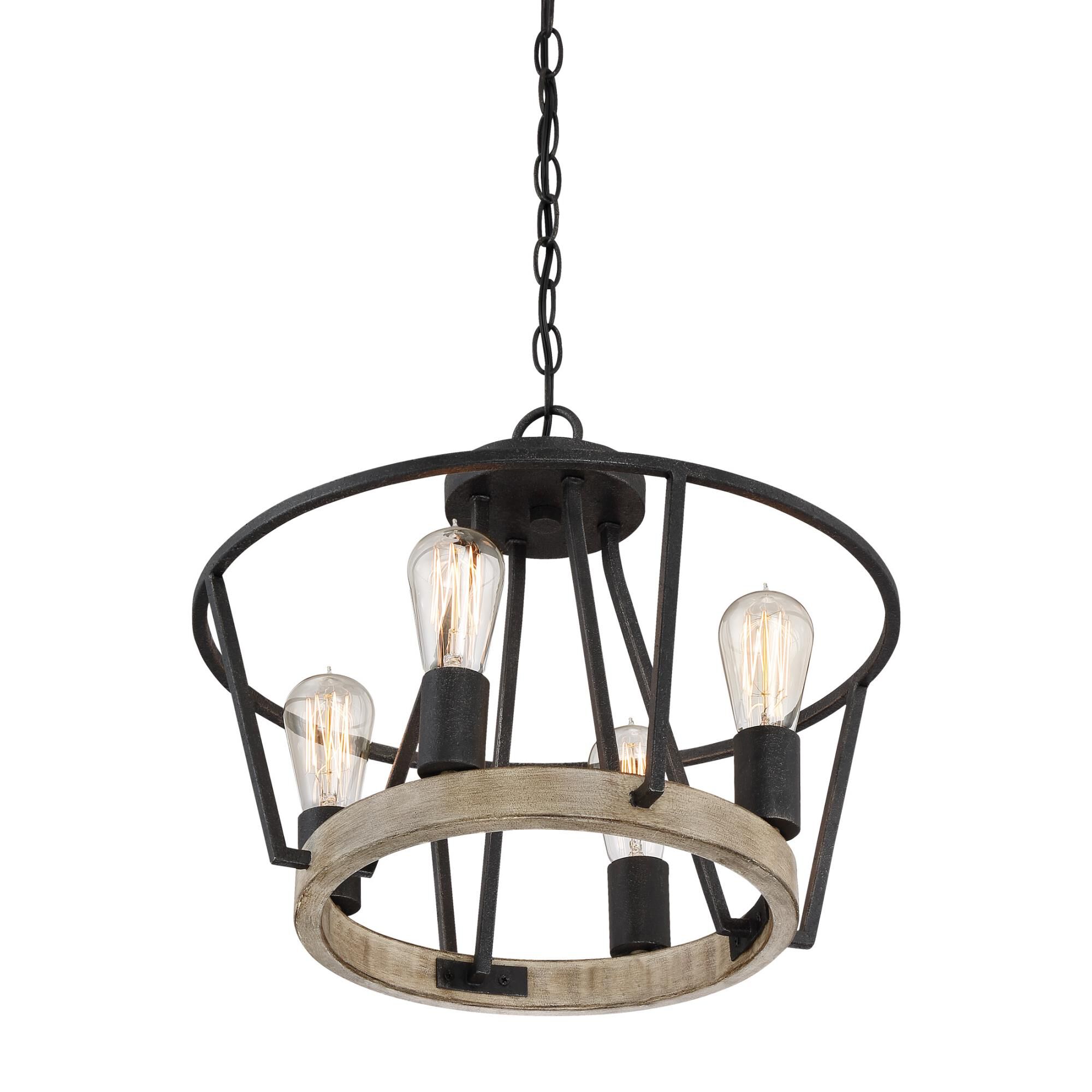Brockton 17 Inch 4 Light Semi Flush Mount by Quoizel