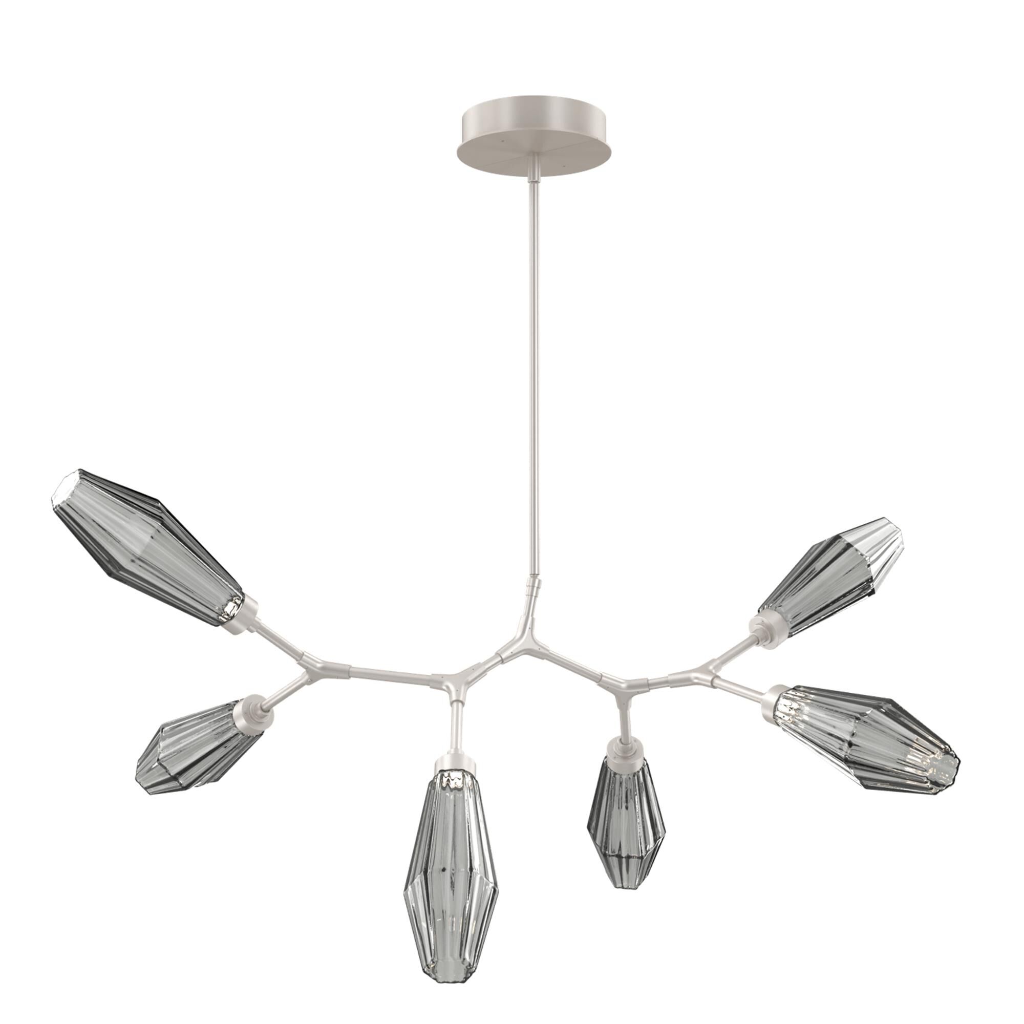 Shown in Metallic Beige Silver finish and Optic Rib Smoke glass