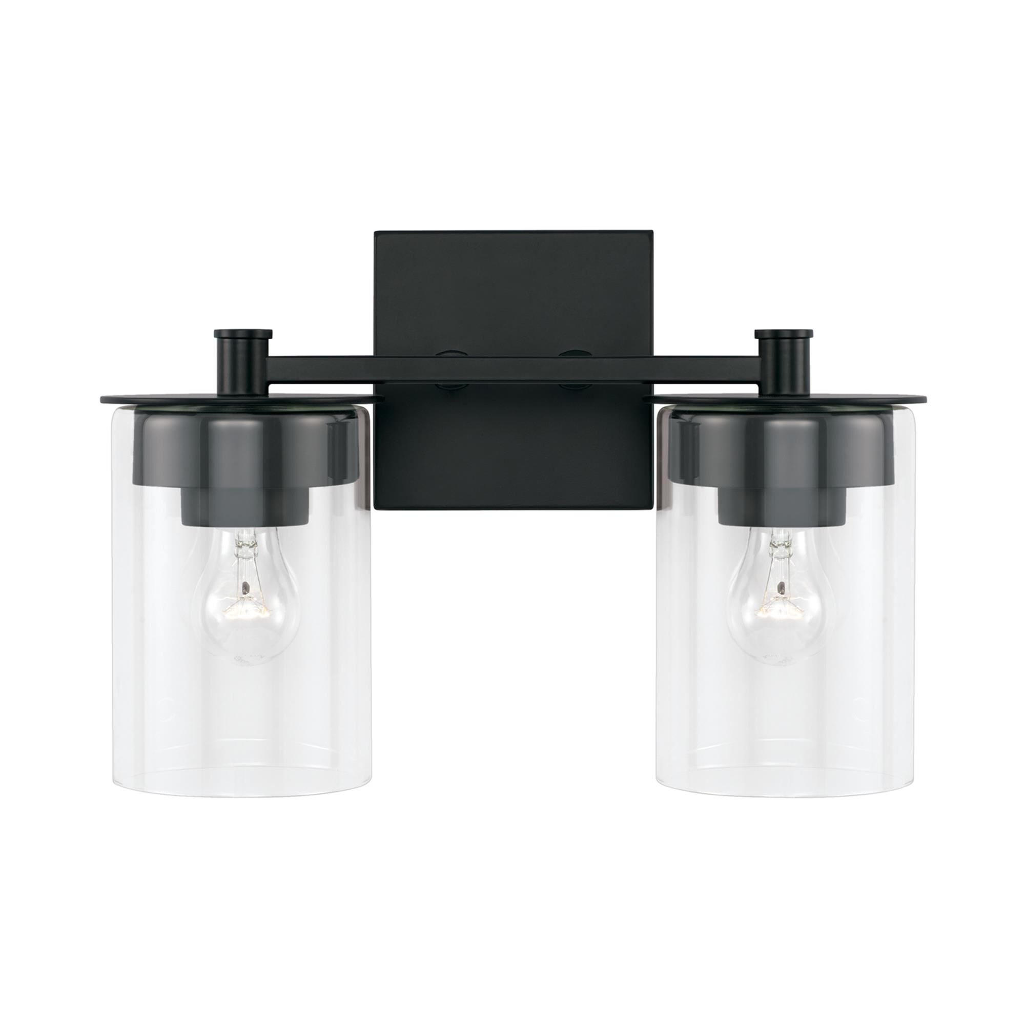 Shown in Matte Black finish and Clear glass