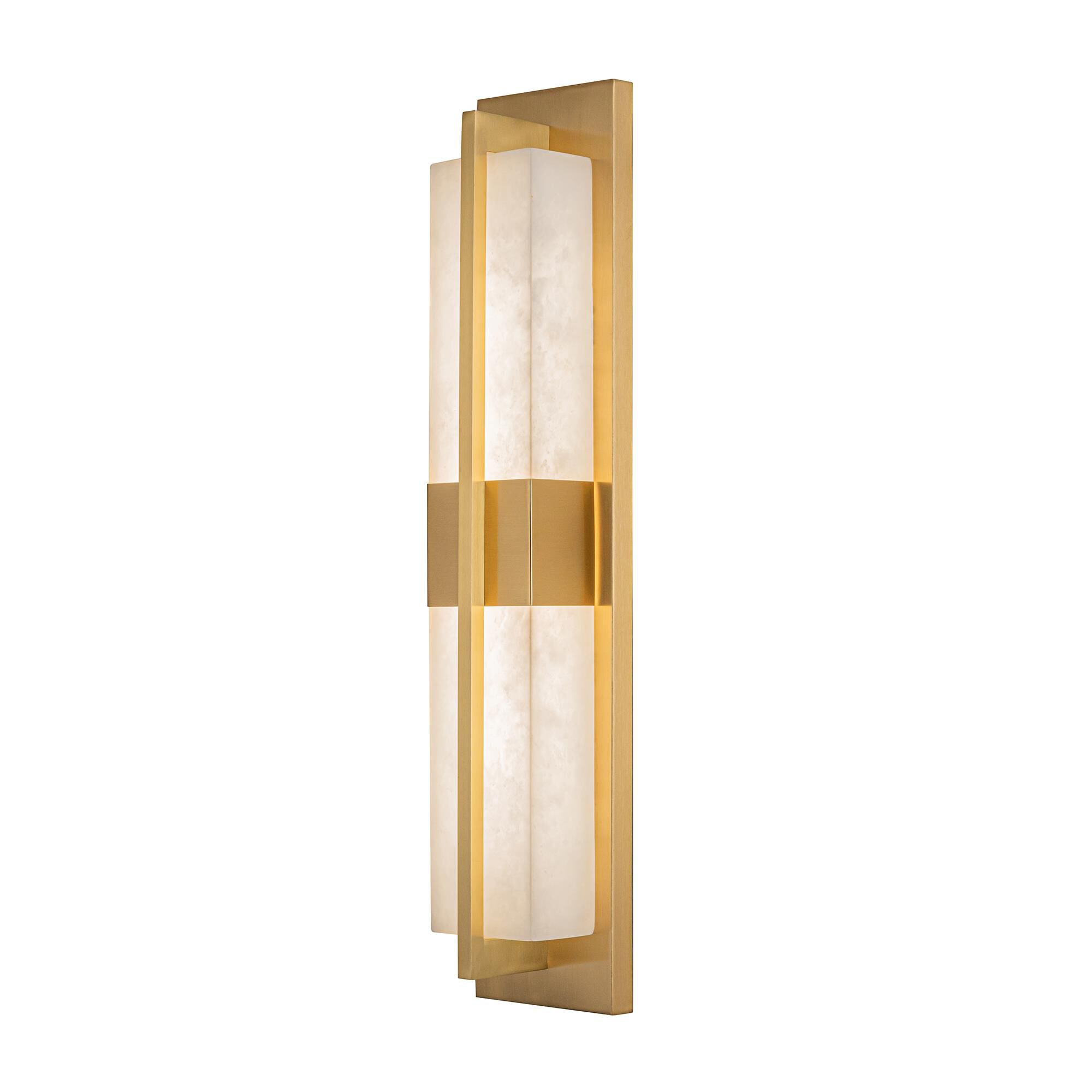 Shown in Brushed Brass finish and Marble shade