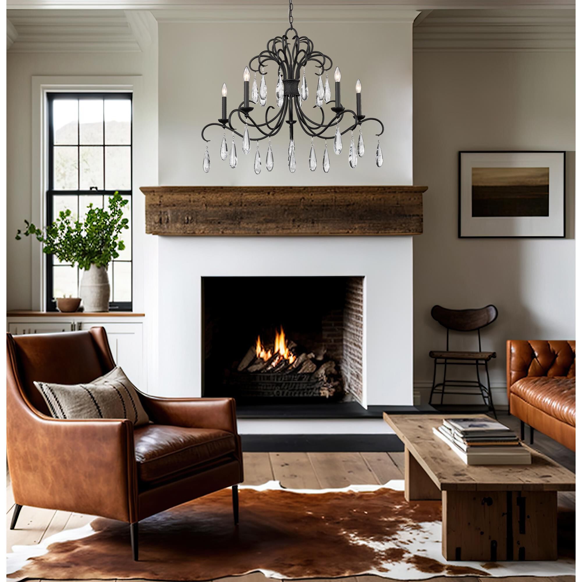 Amara 38 Inch 5 Light Chandelier by Z-Lite