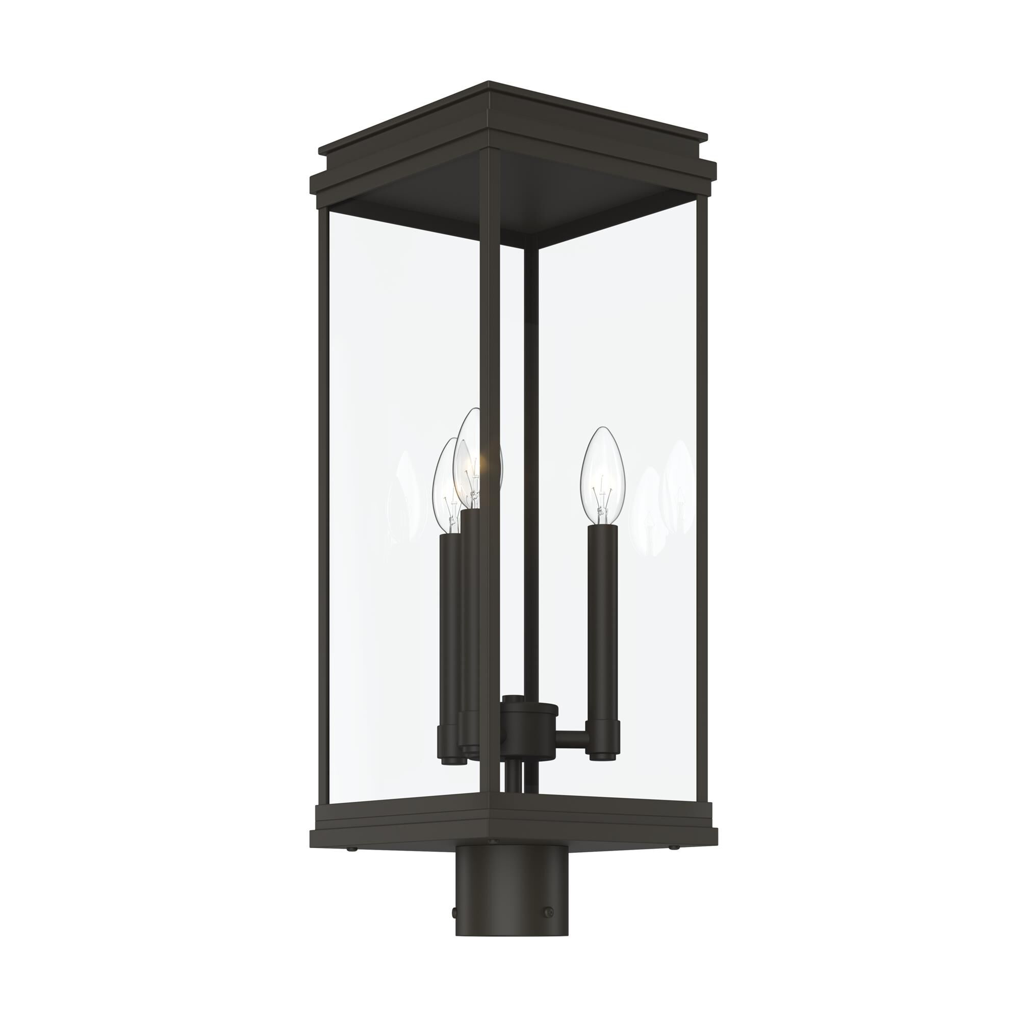 Shown in Olde Bronze finish and Clear glass
