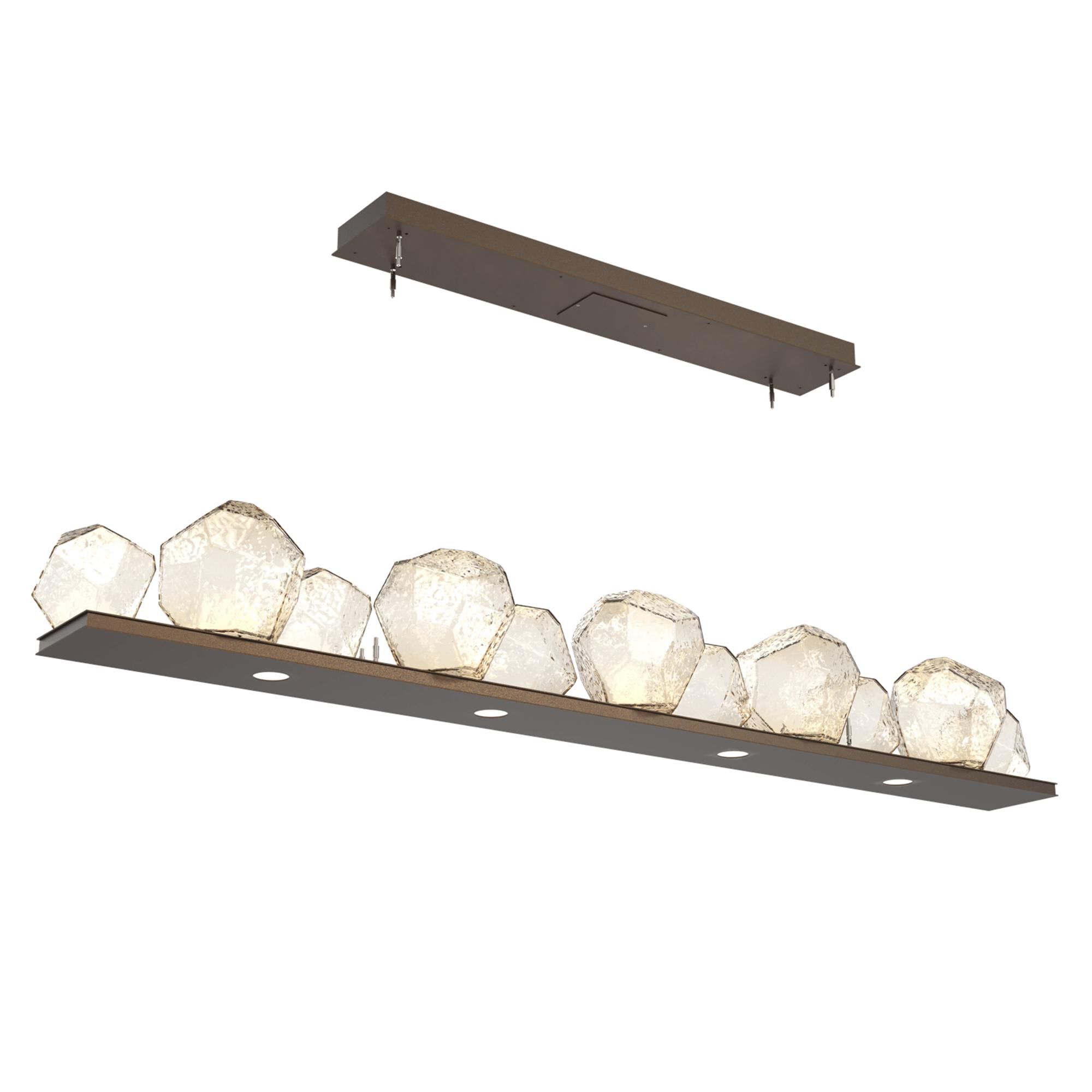 Shown in Flat Bronze finish and Amber glass