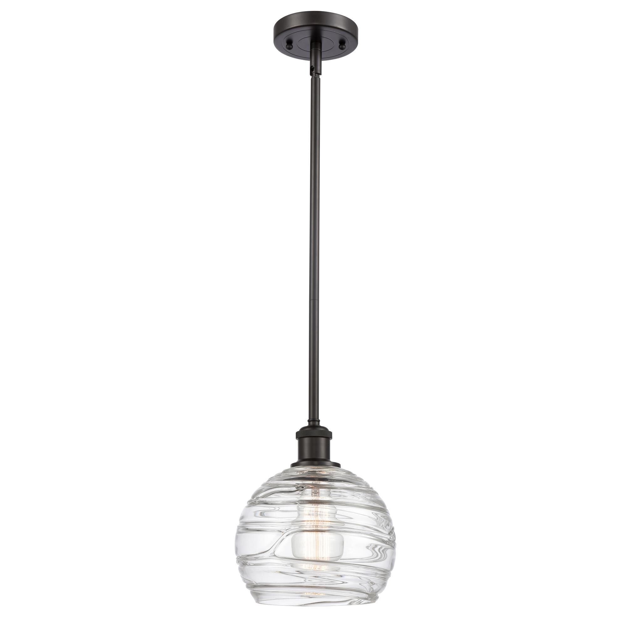 Shown in Oil Rubbed Bronze finish and Sphere glass and Glass shade