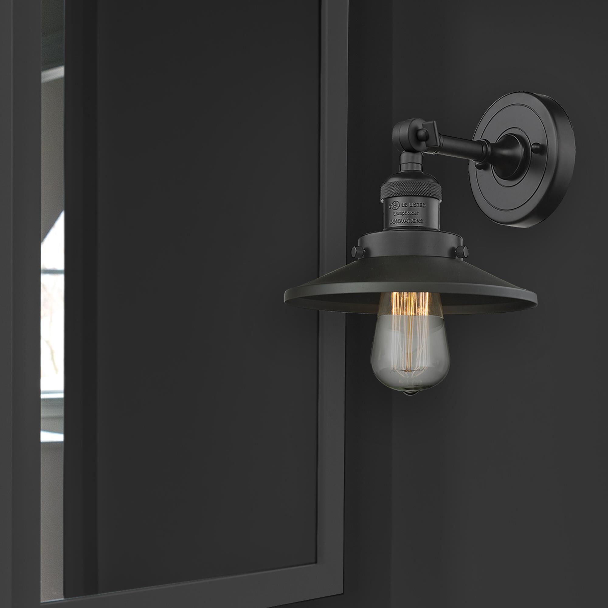 Shown in Matte Black finish and Matte Black glass and Matte Black shade and No Accent accent