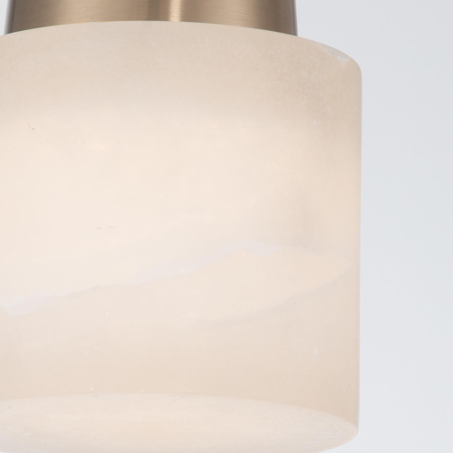 Shown in Aged Brass finish and Alabaster crystal and Alabaster glass and Alabaster shade