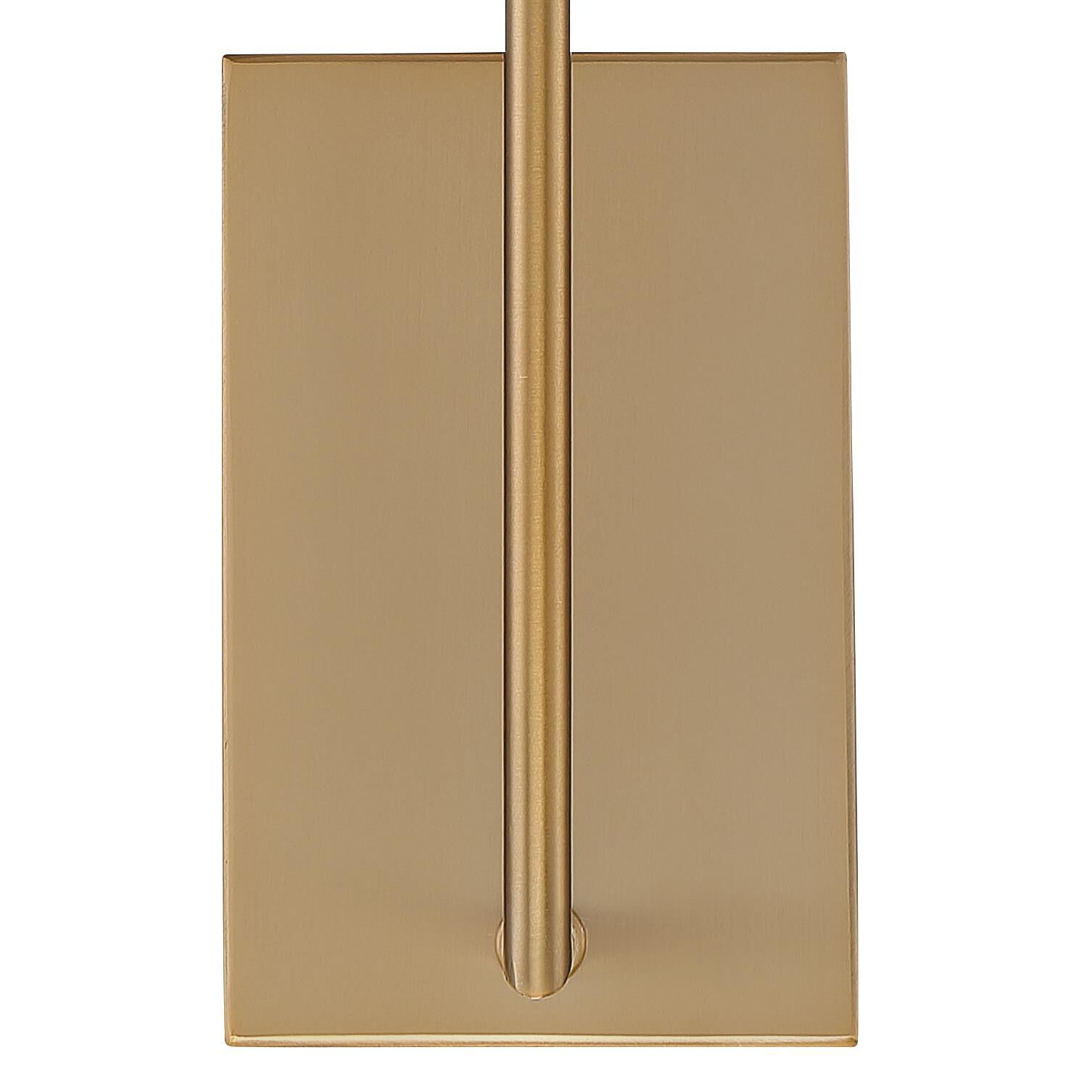 Shown in Vibrant Gold finish and Silk glass and White shade