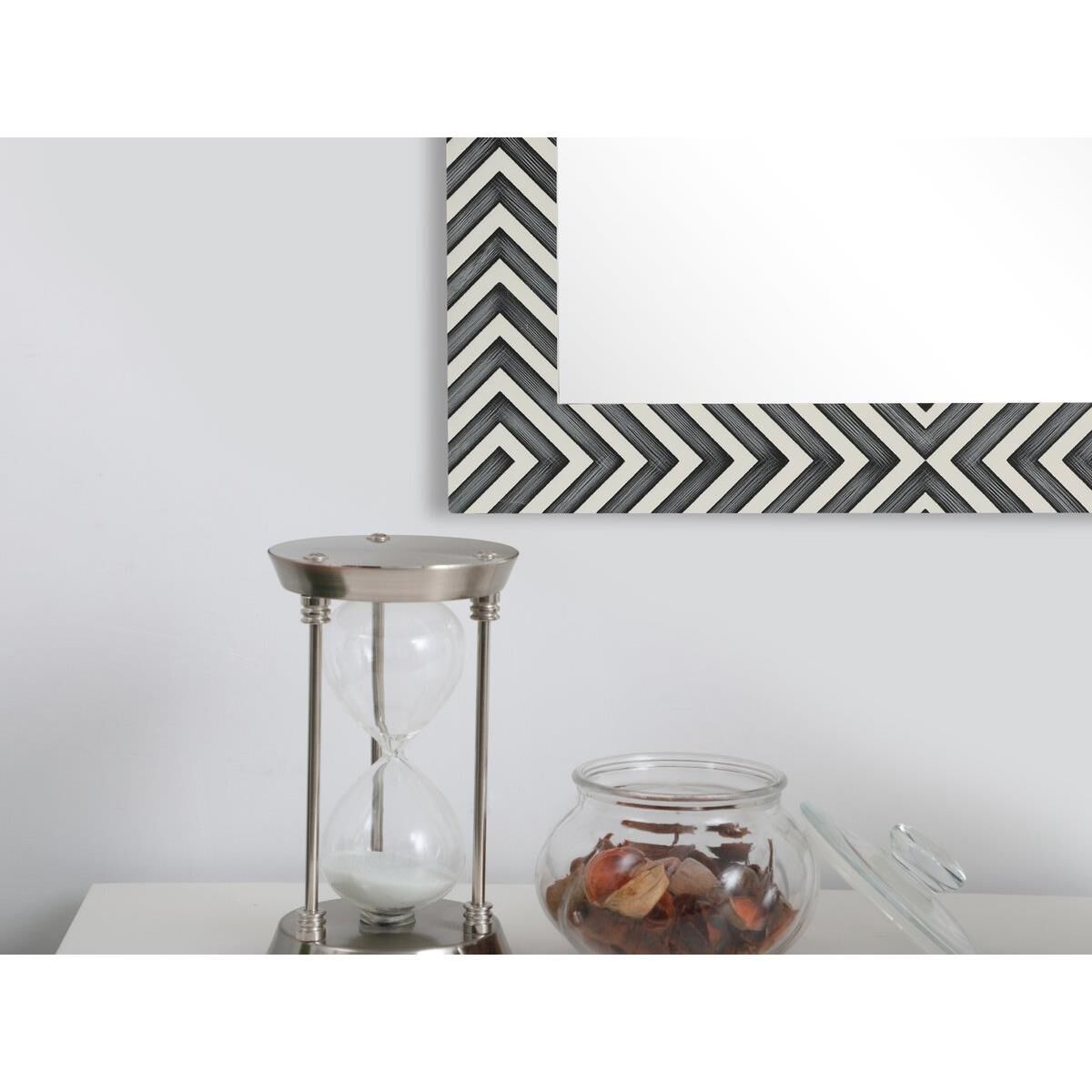 Rectangular mirror 36x24 inch in chevron Wall Mirror by Elegant Decor