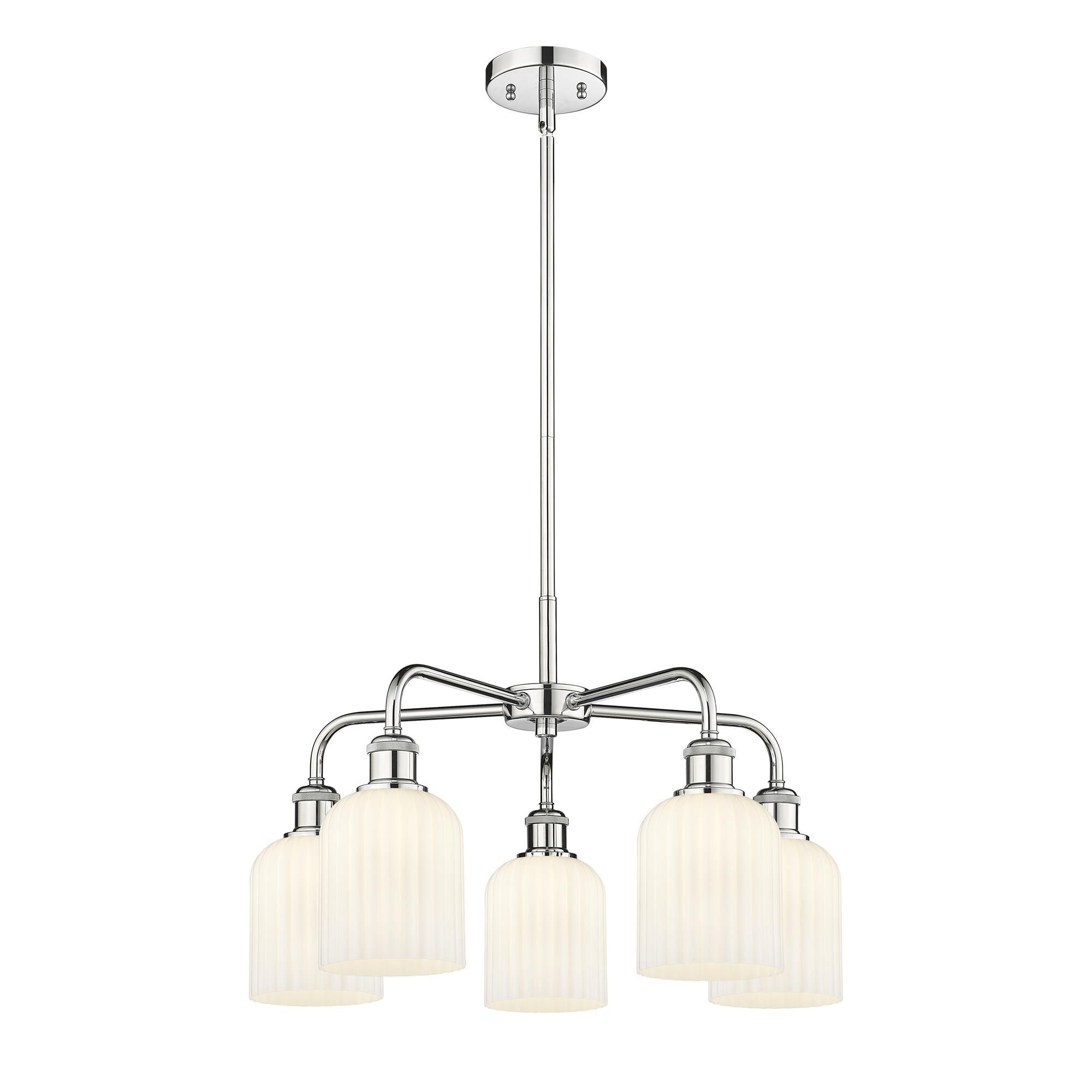 Shown in Polished Chrome finish and Gloss White shade