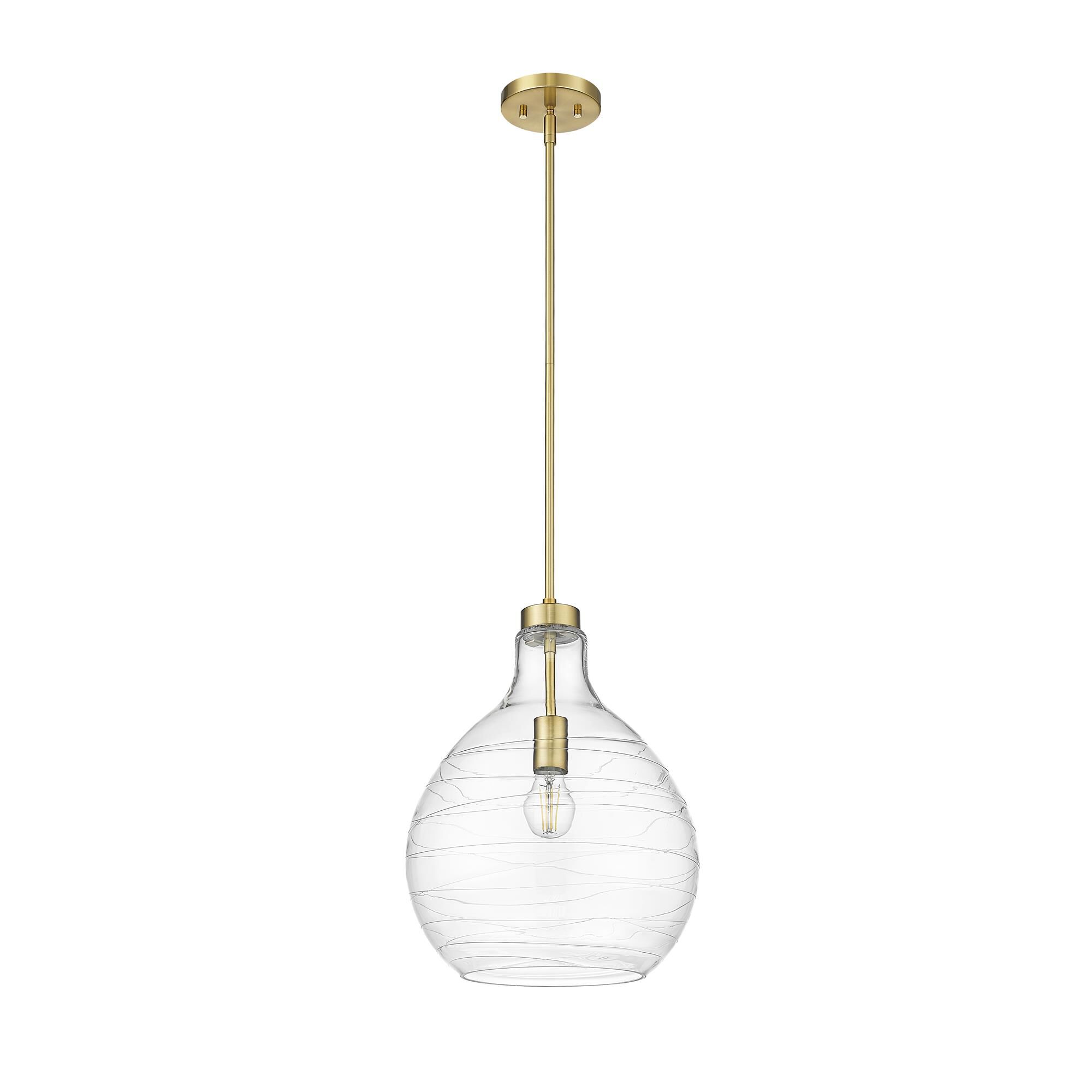 Shown in Modern Gold finish and Clear glass