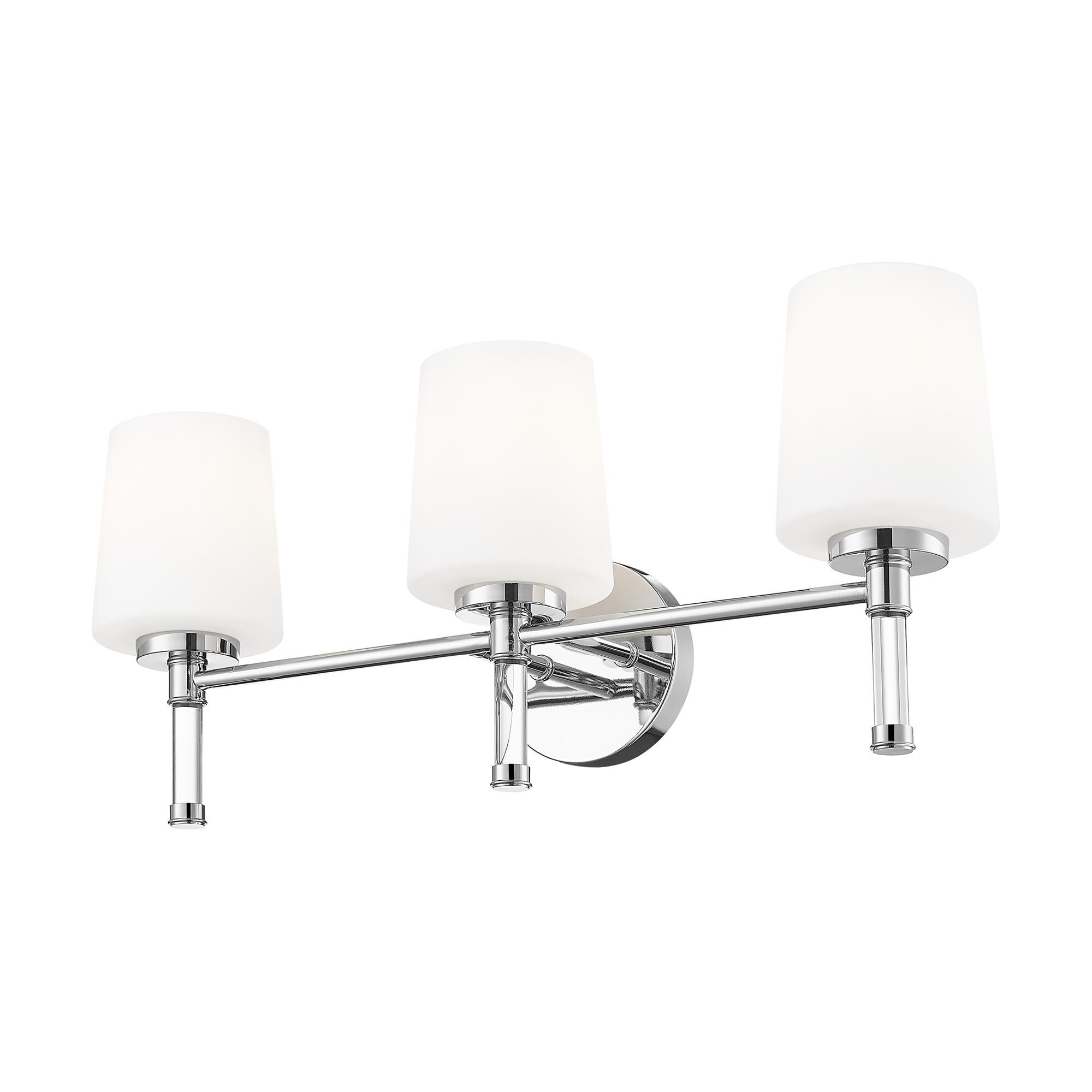 Shown in Chrome finish and White Opal glass