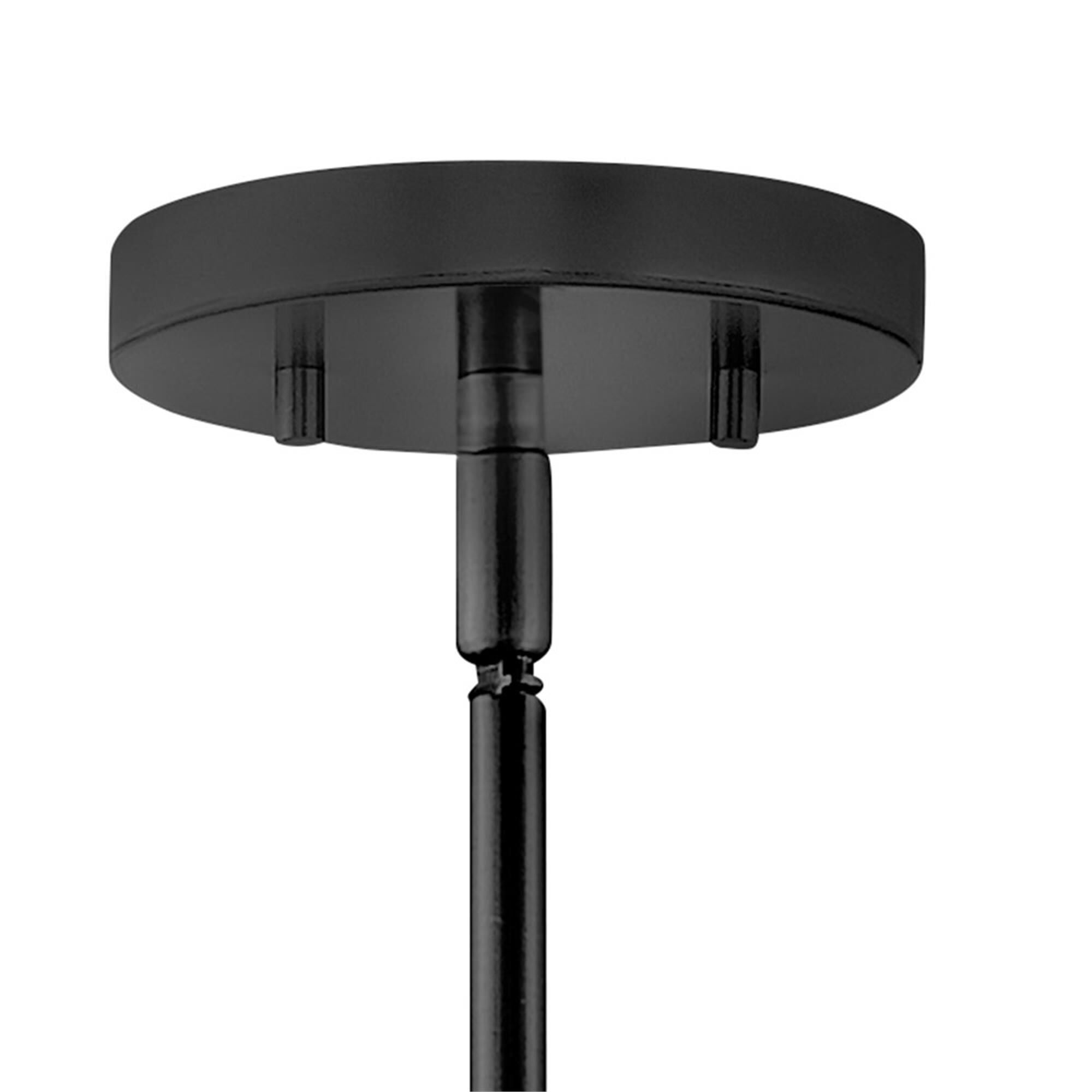 Shown in Black finish and Faux Parchment shade