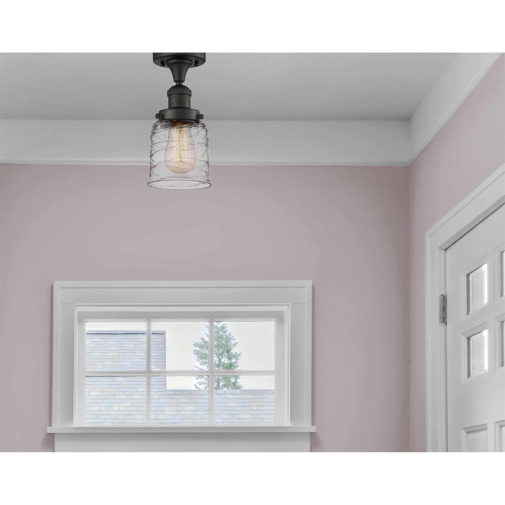 Shown in Oil Rubbed Bronze finish and Clear glass