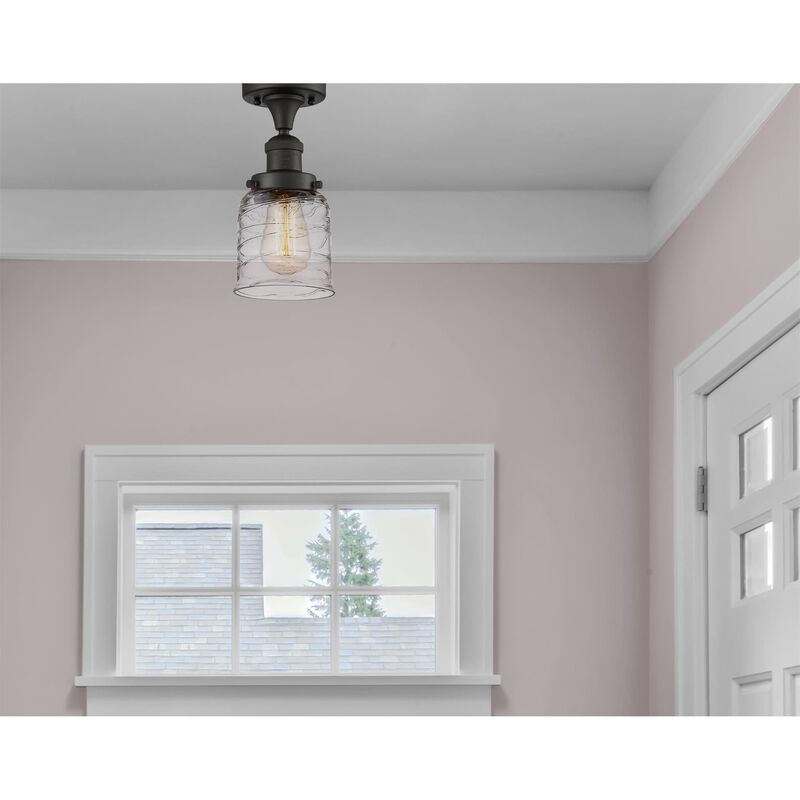 Bruno Marashlian Small Bell 5 Inch 1 Light Semi Flush Mount by Innovations Lighting