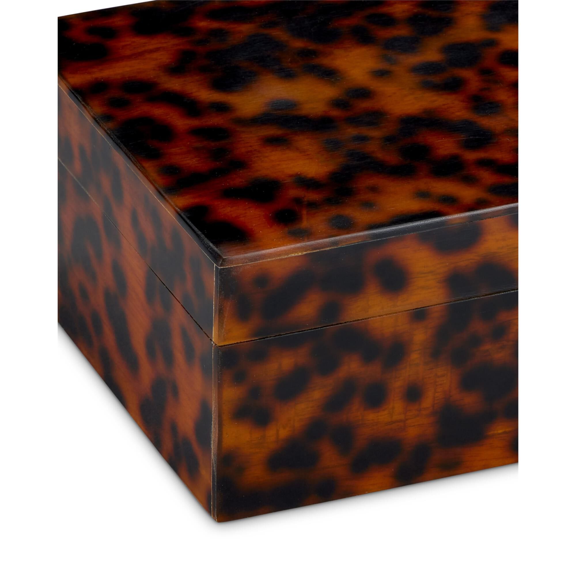 Faux Tortoise Box Set of 2 Accent Box,