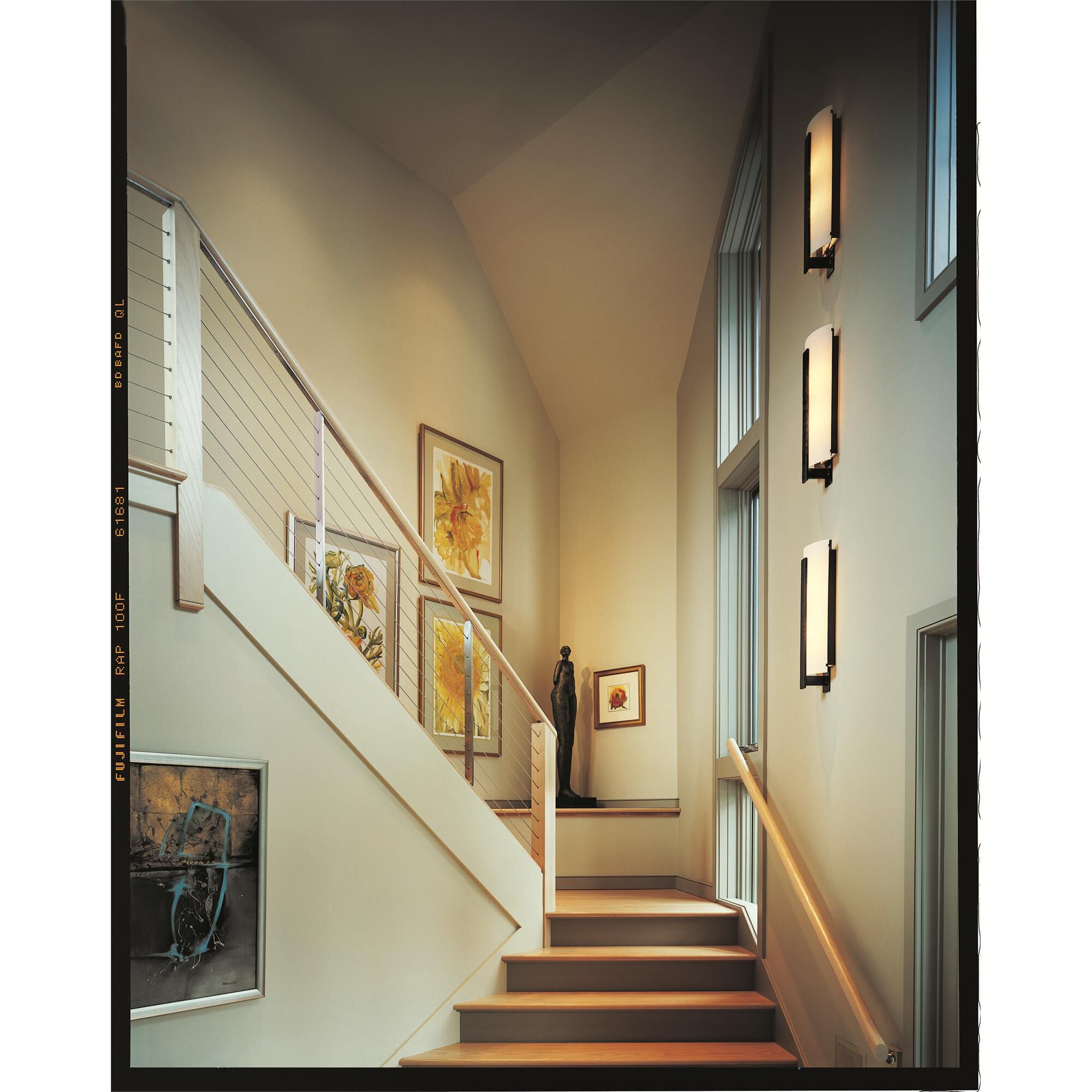 Forged Vertical Bar Large 2 Light Wall Sconce,