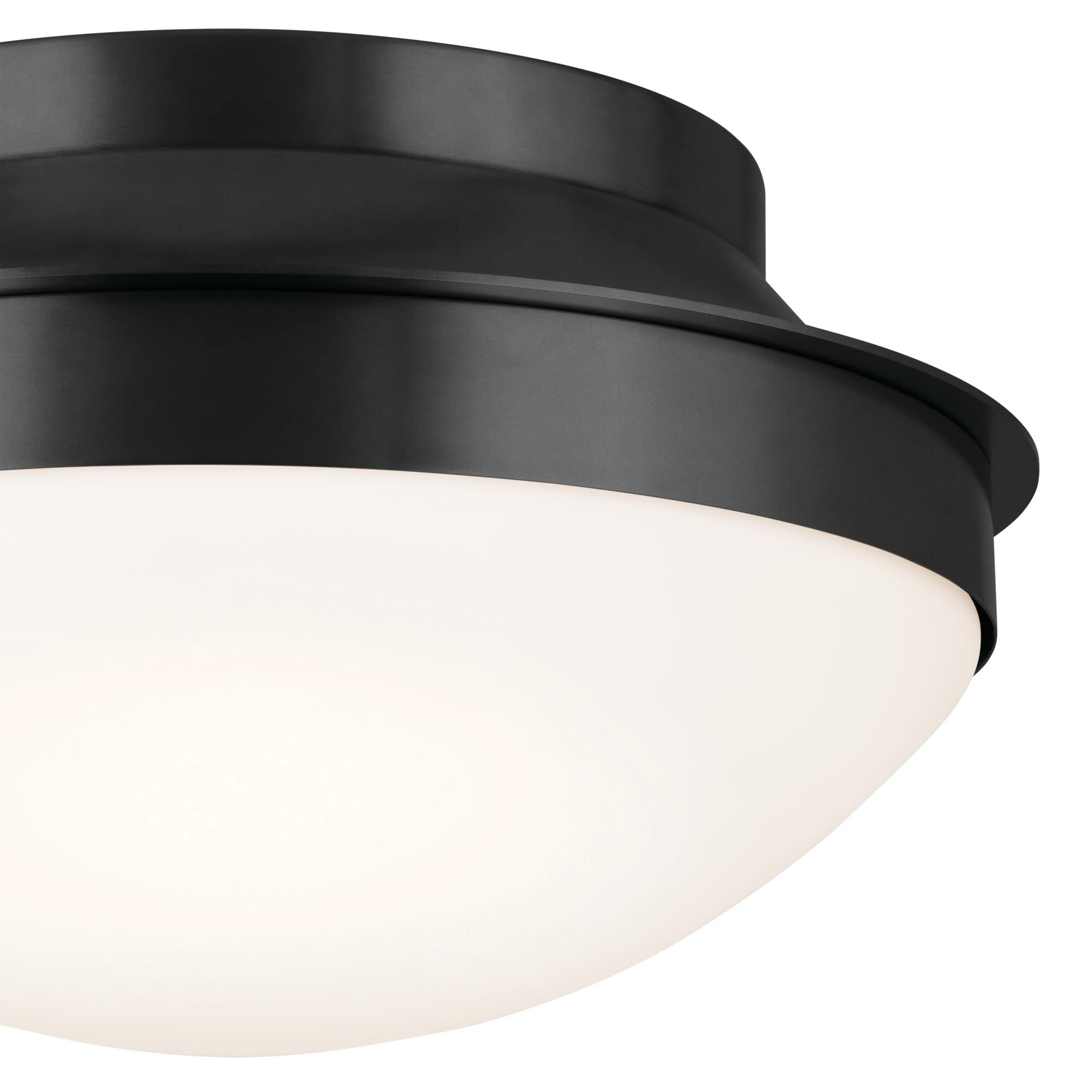Shown in Black finish and Satin Etched Cased Opal glass