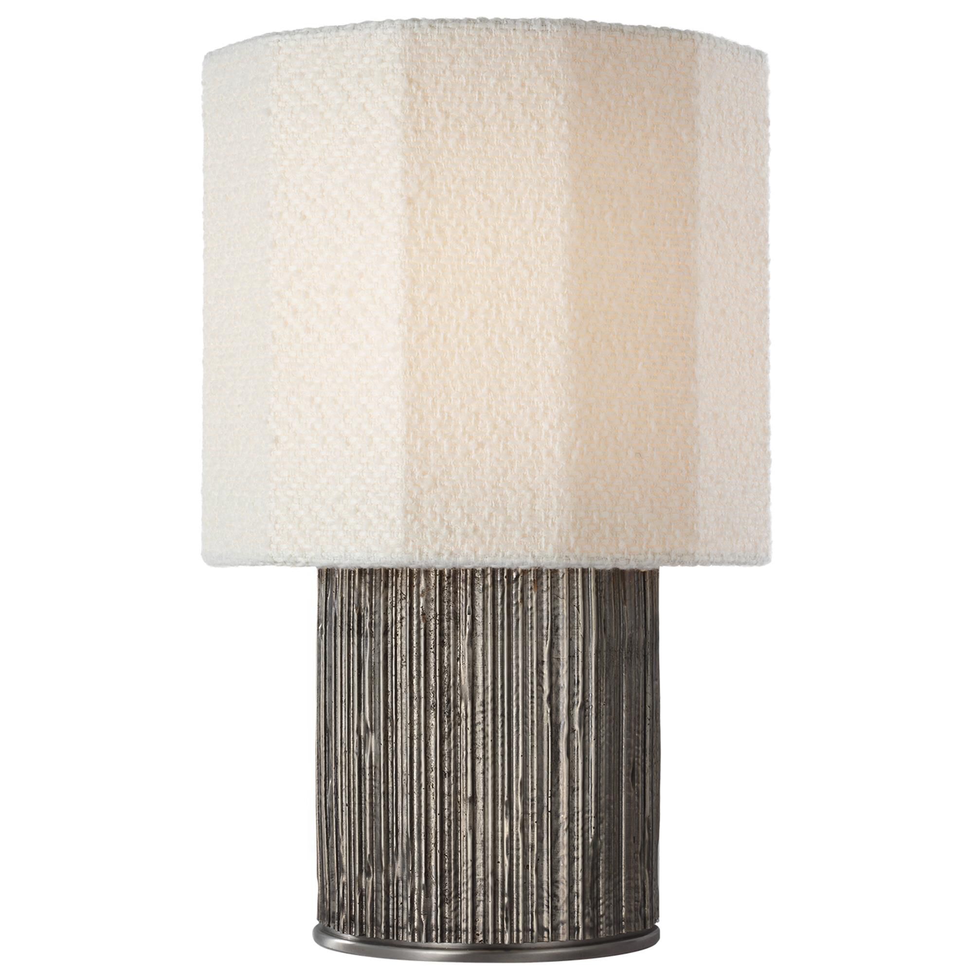 Shown in Ridged Graphite finish and Decorative Boucle shade