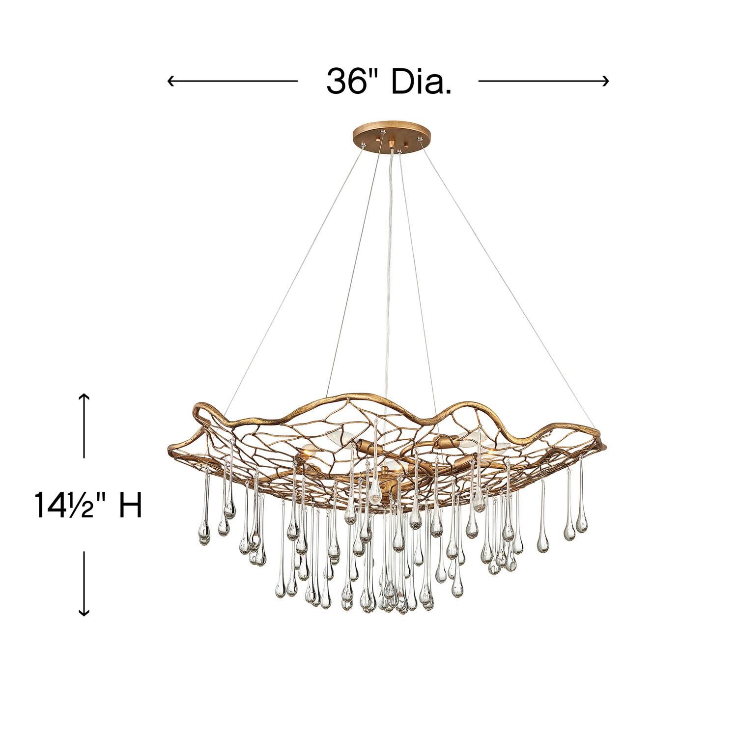Laguna 36 Inch 6 Light Chandelier by Hinkley Lighting