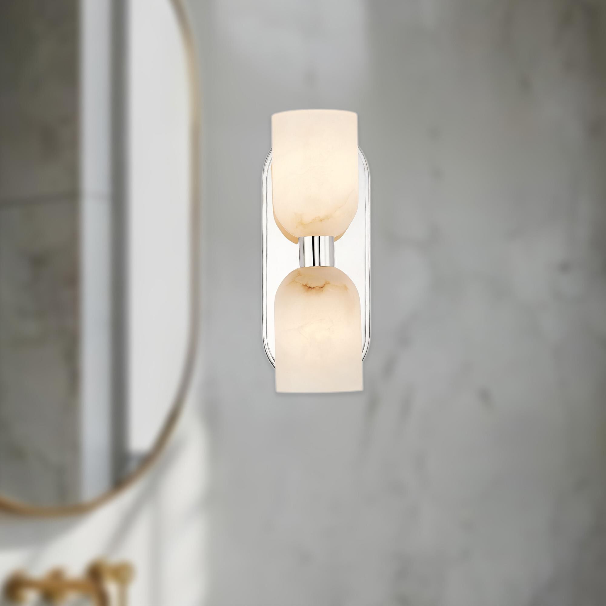 Elisa Carlucci Lucian 12 Inch 2 Light Wall Sconce,