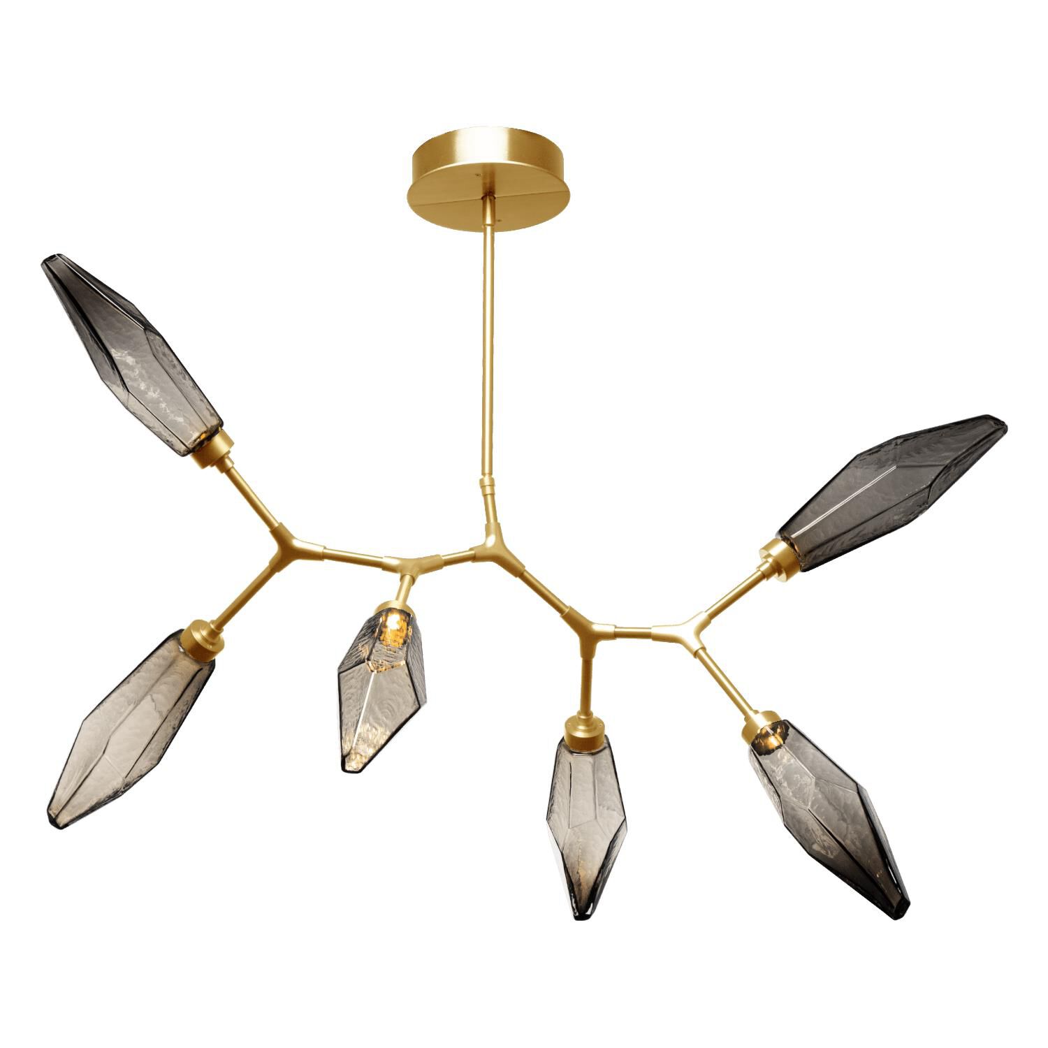 Rock Crystal Linear Suspension Light by Hammerton Studio