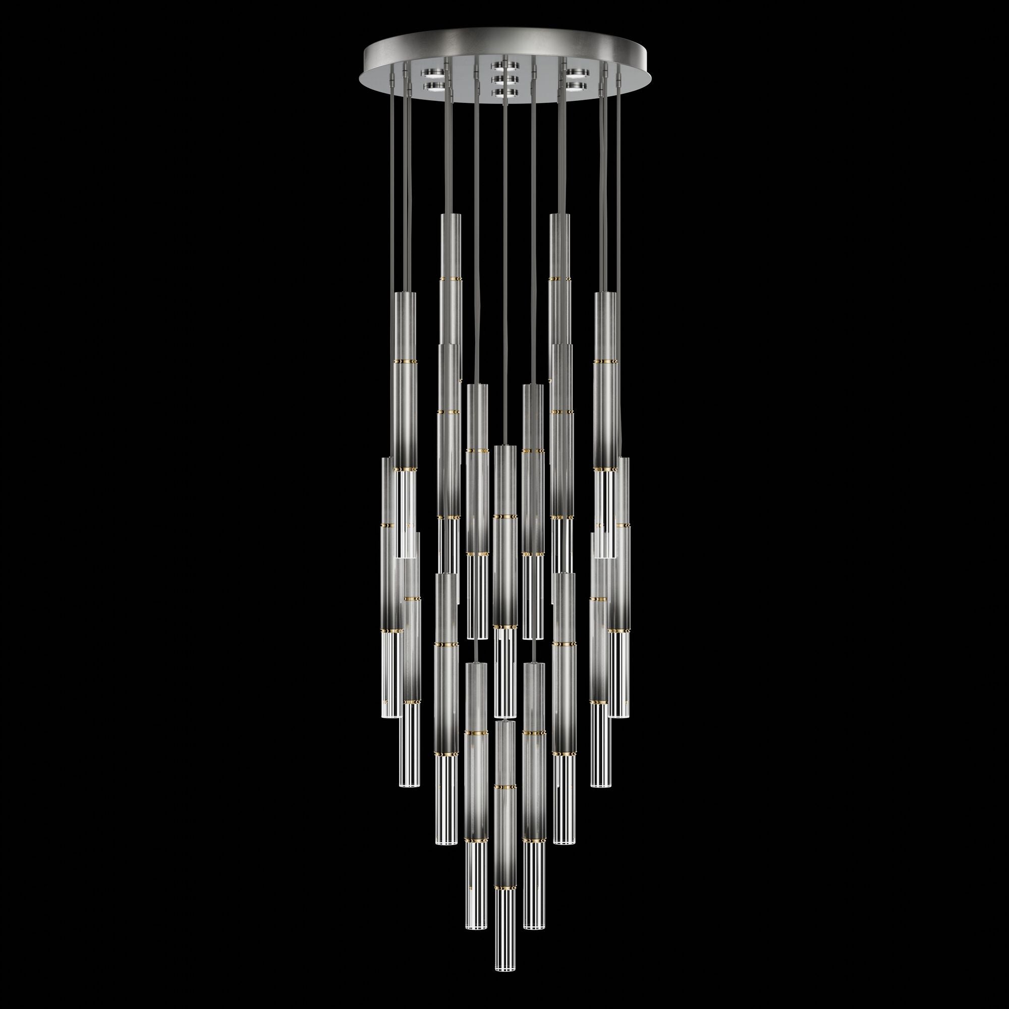 Shown in Silver finish and True crystal and False glass