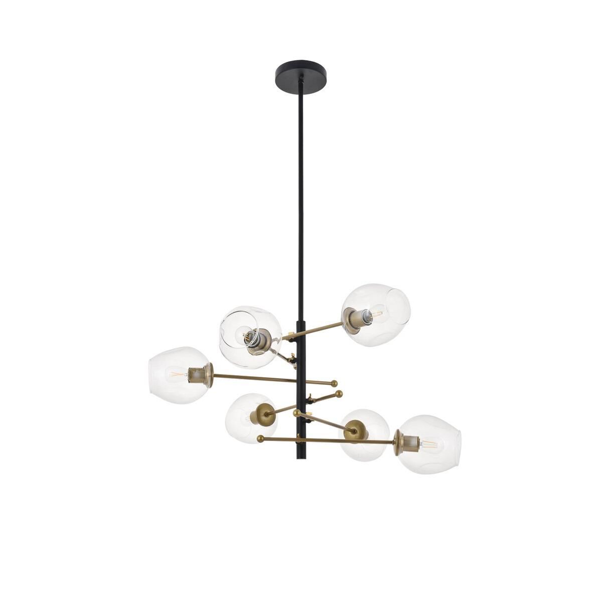 Paragon 32 Inch 6 Light Multi Light Pendant by Elegant Lighting