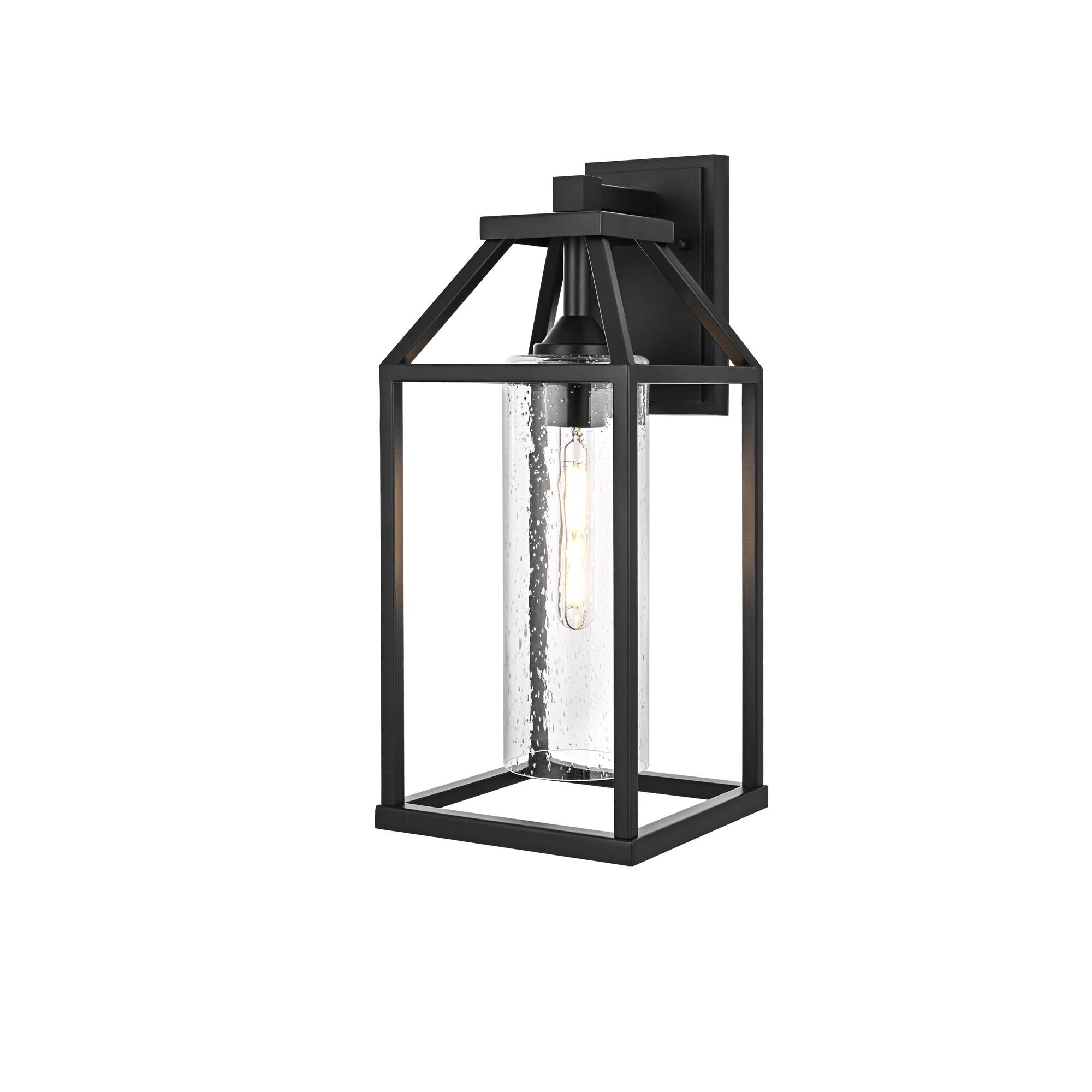 Shown in Black finish and Clear glass