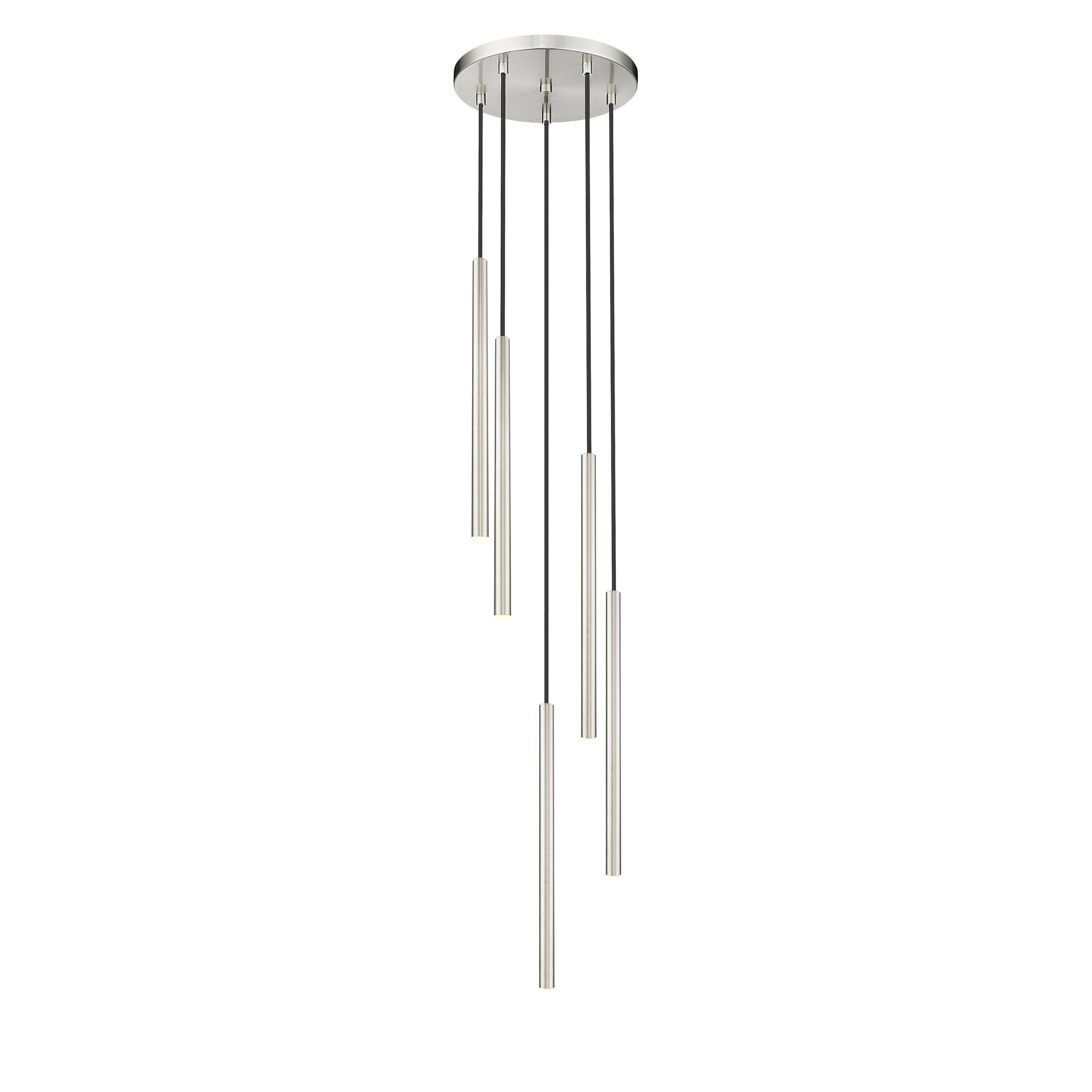 Shown in Brushed Nickel finish and Brushed Nickel glass and Brushed Nickel shade