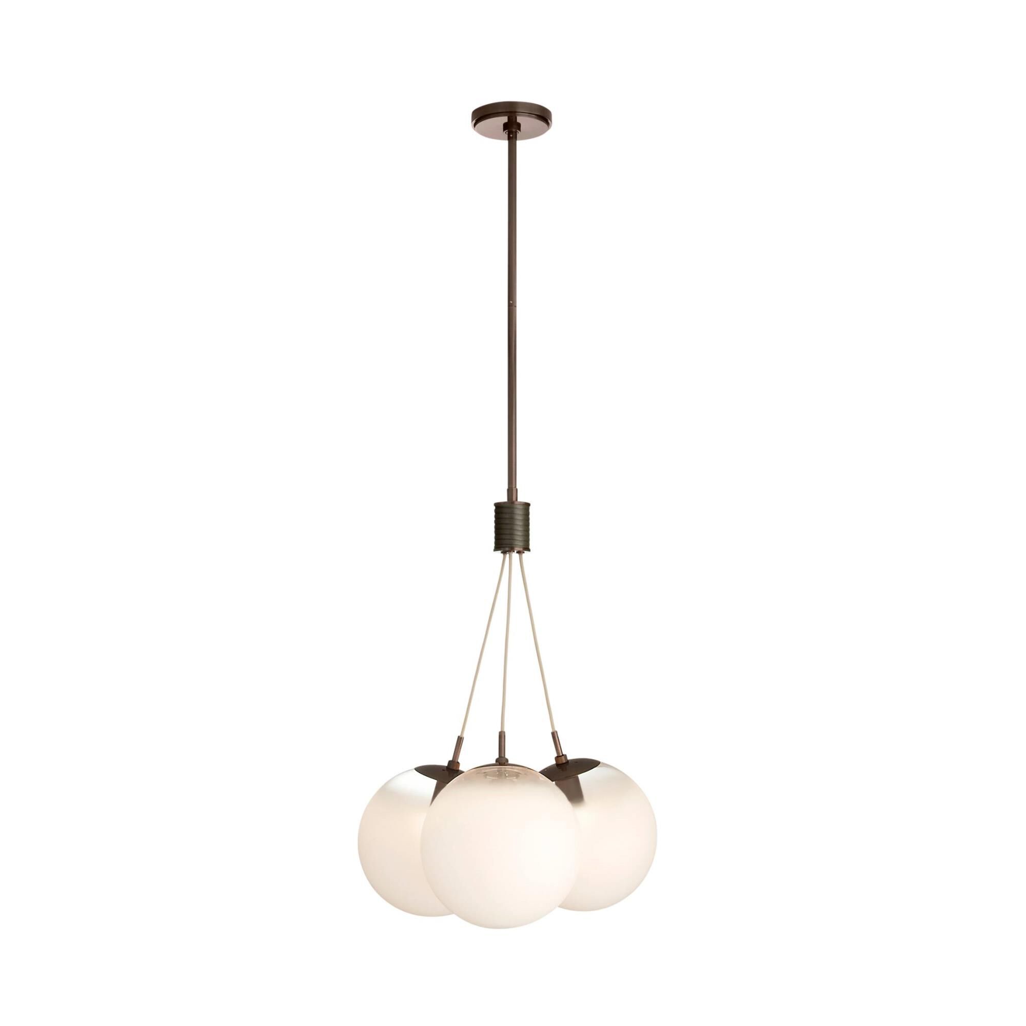 Shown in Heritage Brass finish and Frosted Ombre glass