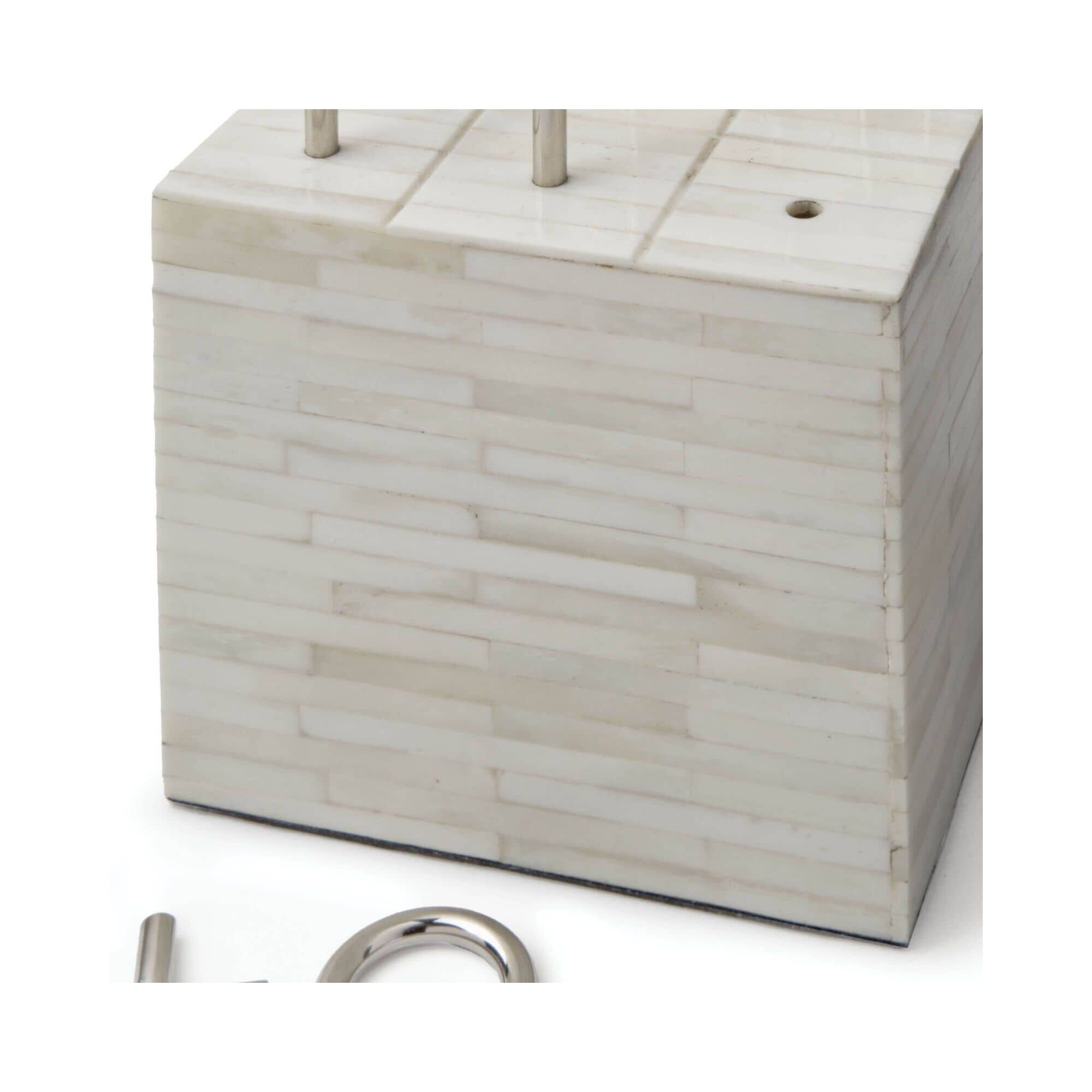 Shown in White Natural Bone with Polished Nickel finish