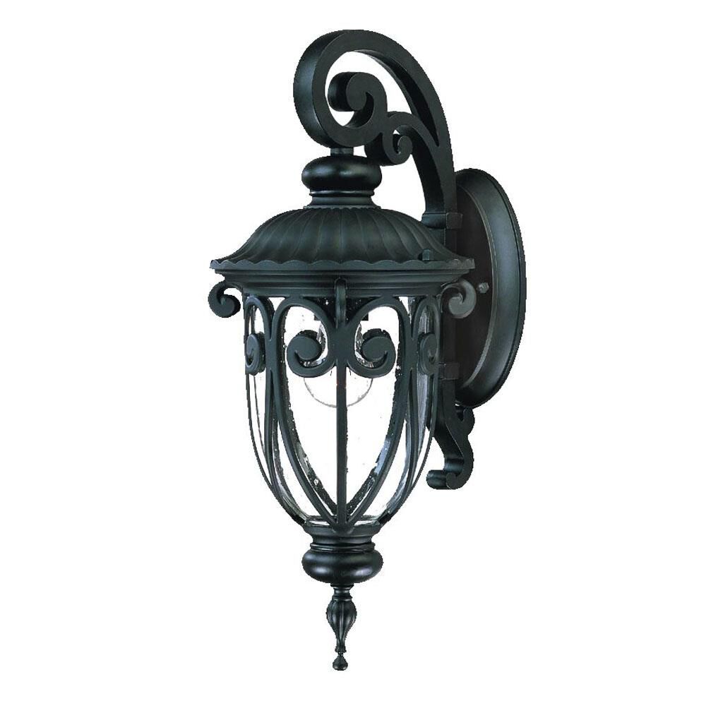 Shown in Matte Black finish and Clear glass and Clear Seeded Bell Shaped Glass shade