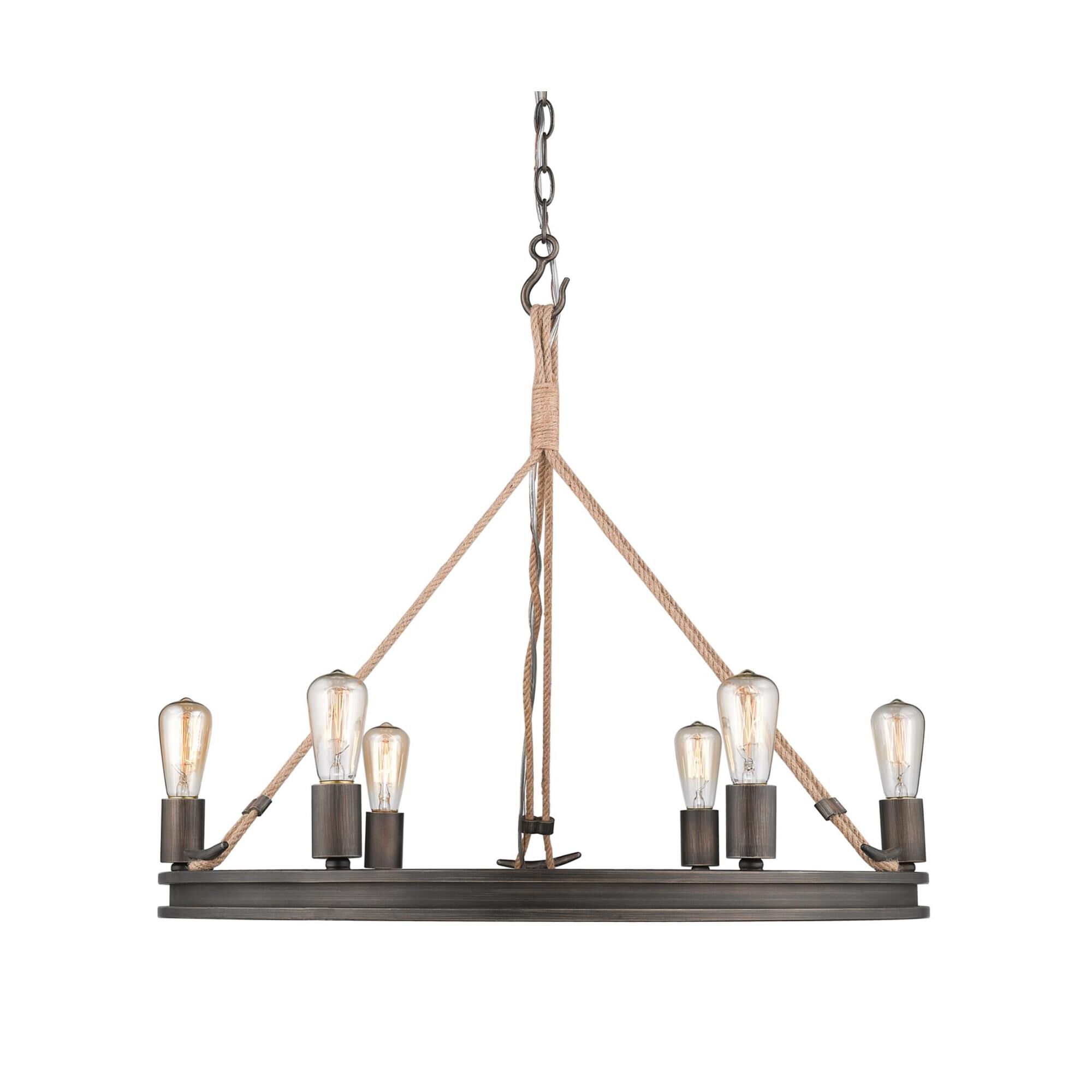 Chatham 26 Inch 6 Light Chandelier by Golden Lighting