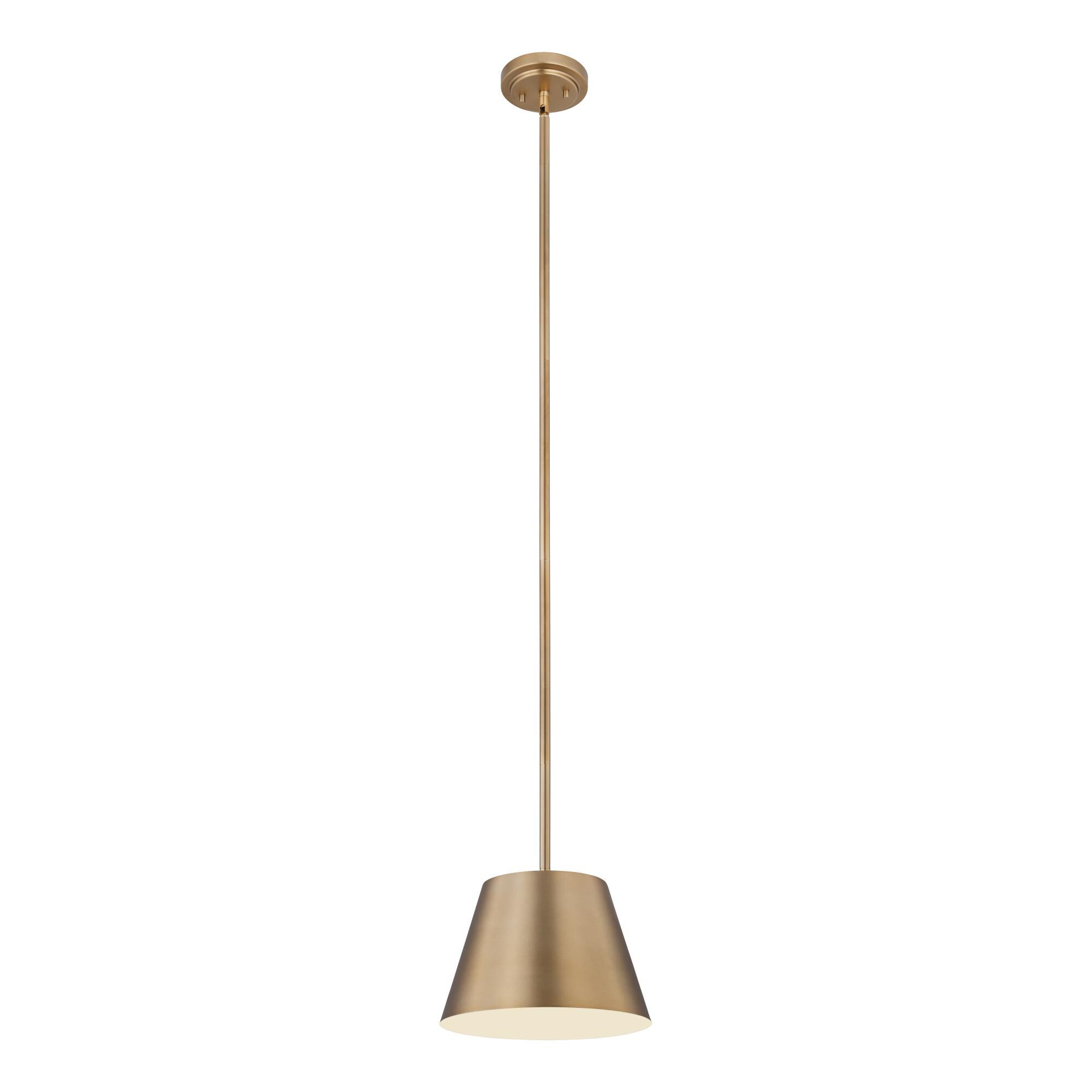 Shown in Modern Gold finish and Modern Gold glass and Modern Gold shade