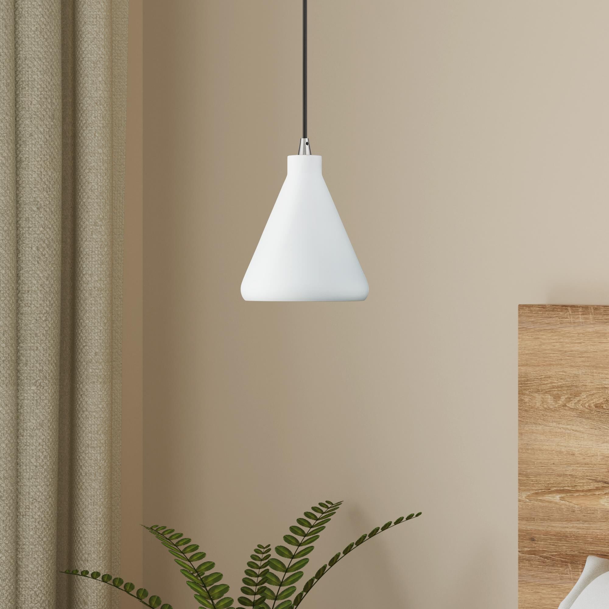 Shown in White with Brushed Nickel Accents finish and White Aluminum with Gold Inside shade