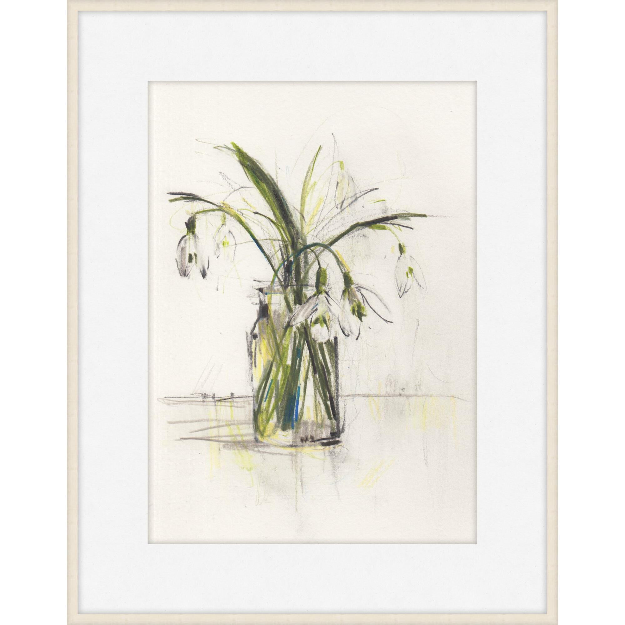 Vase Of Snowdrops Print by LEVEL57