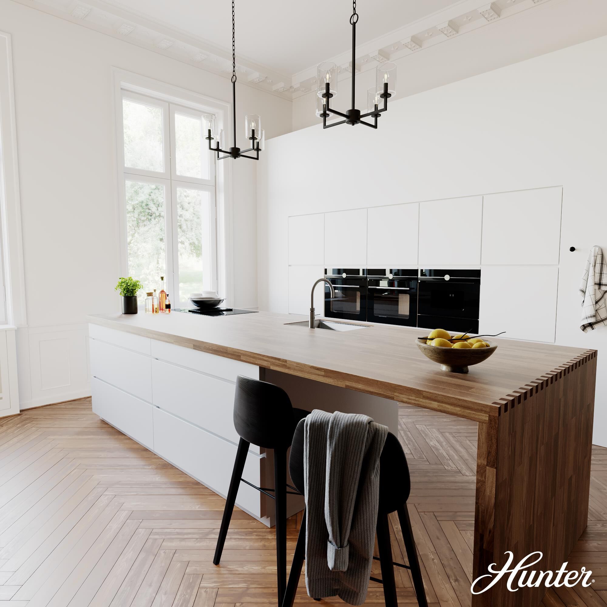 Kerrison 20 Inch 4 Light Mini Chandelier by Hunter Fan