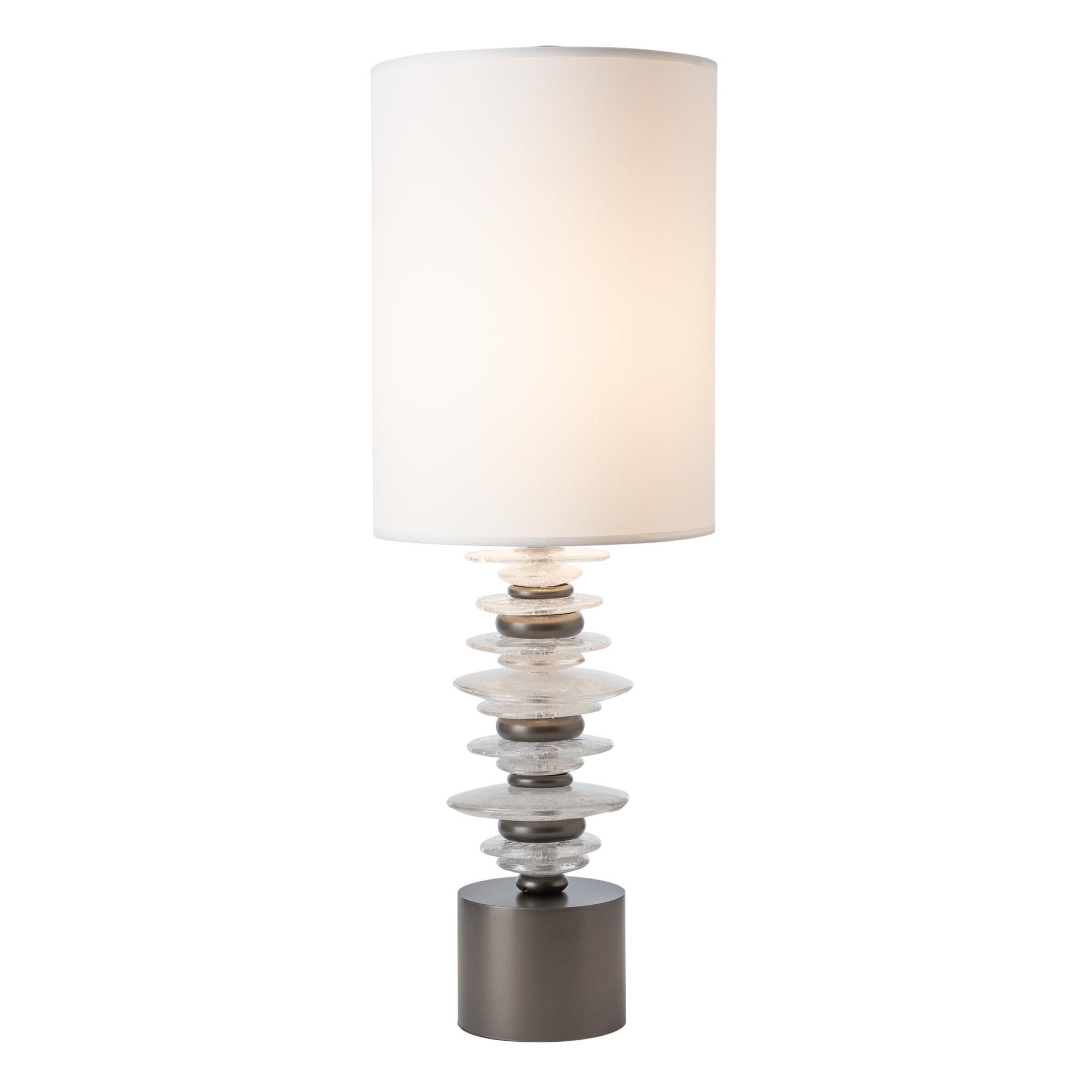 Shown in Dark Smoke finish and White shade