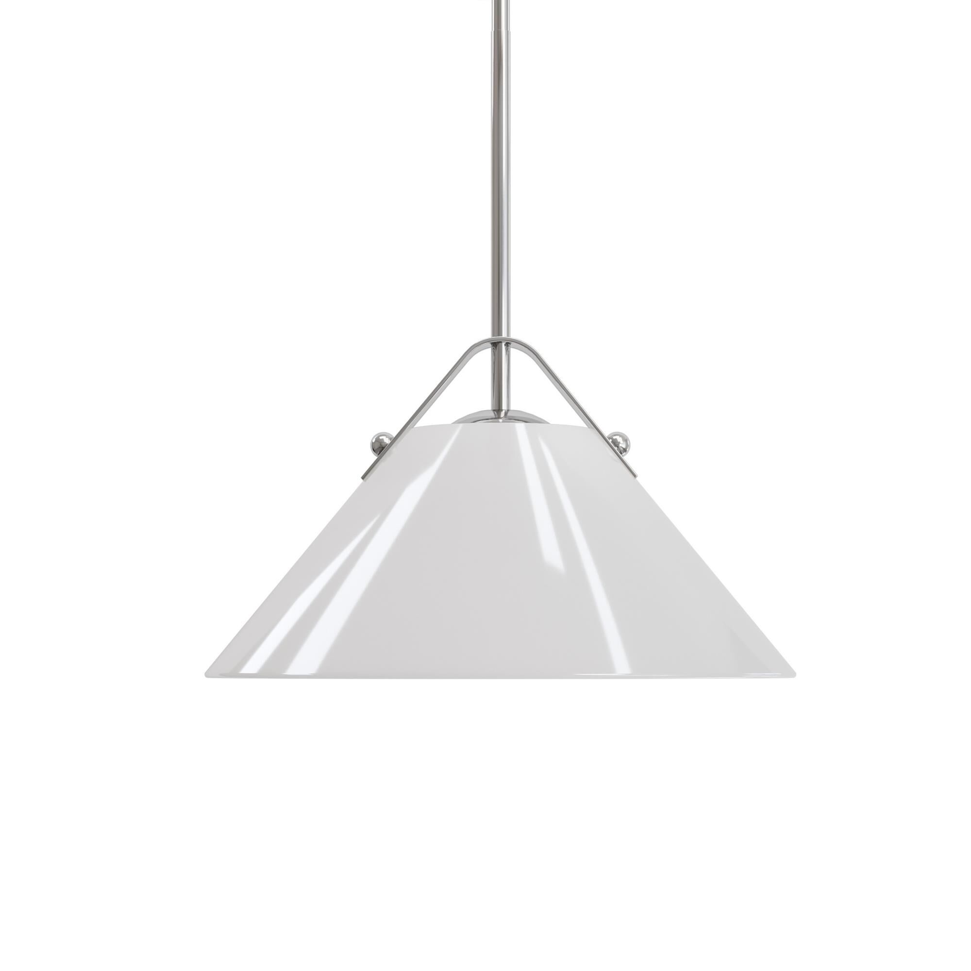 Shown in Opaque White and Polished Nickel finish