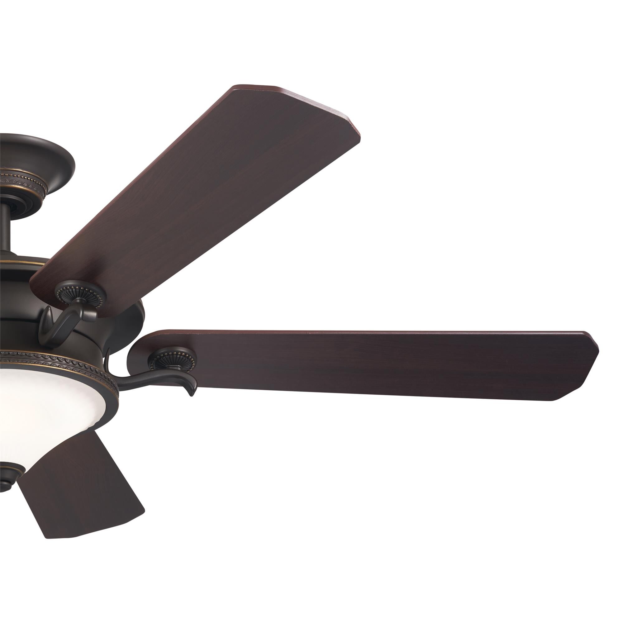 Shown in Olde Bronze with Gold Highlights finish and Frosted glass