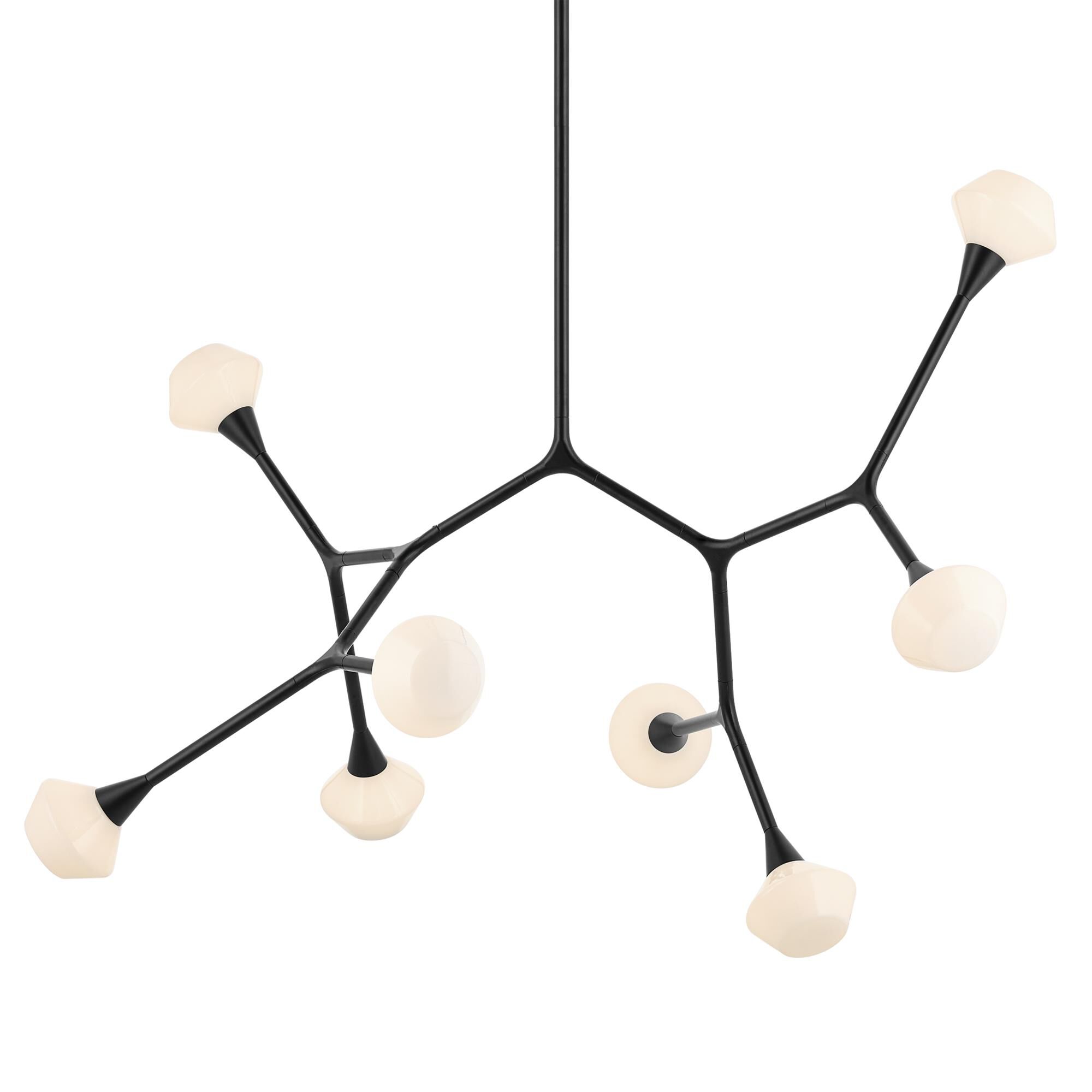 Shown in Black finish and Opal glass