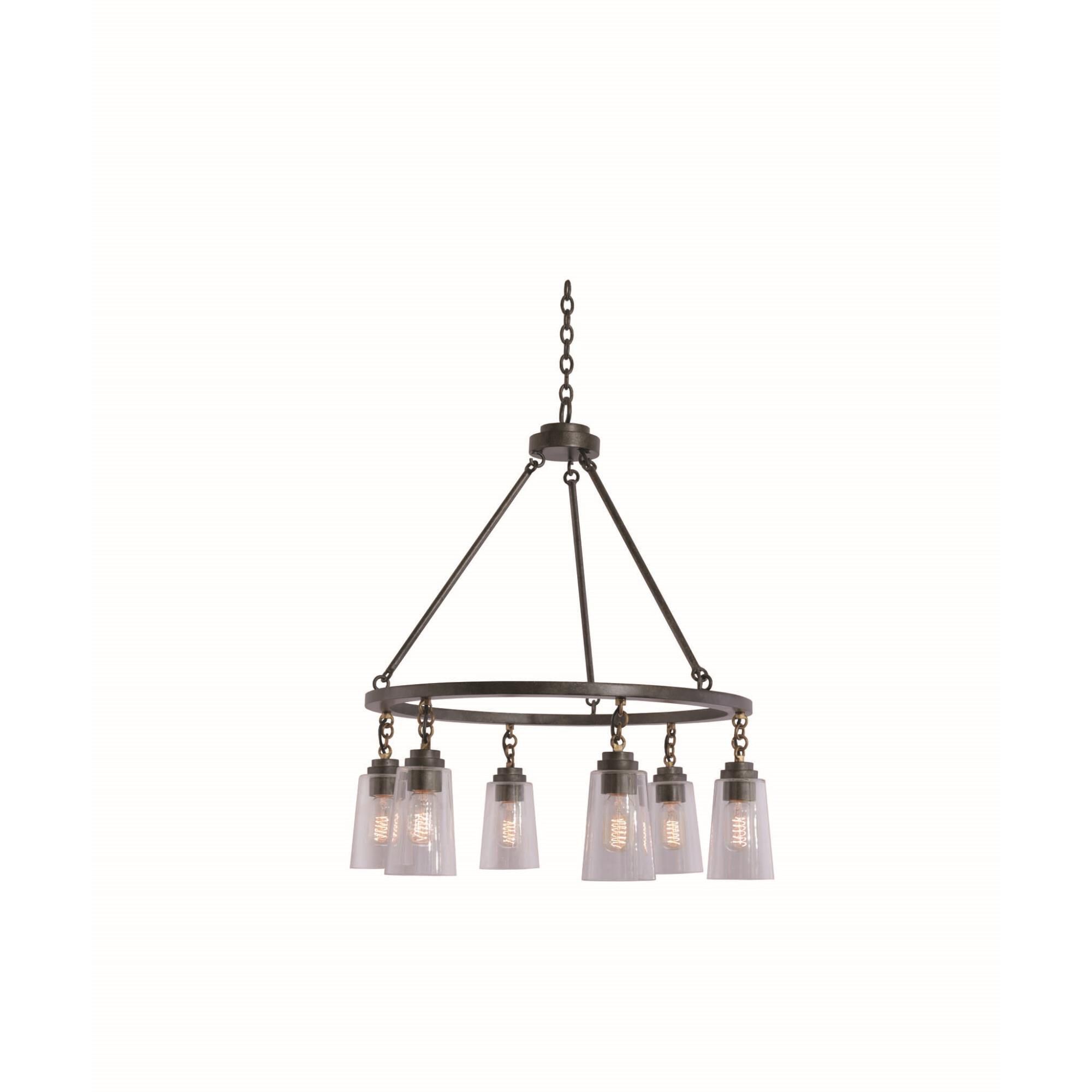 Dillon 30 Inch 6 Light Chandelier by Kalco Lighting